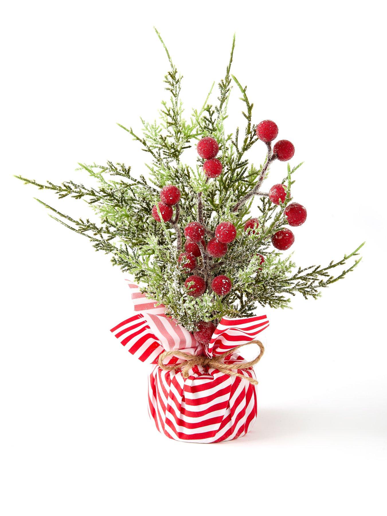 Image 4 of 5 of The Very Collection Set of 3&nbsp;Small Table Christmas&nbsp;Trees with Candy Cane Bases - 33 cm