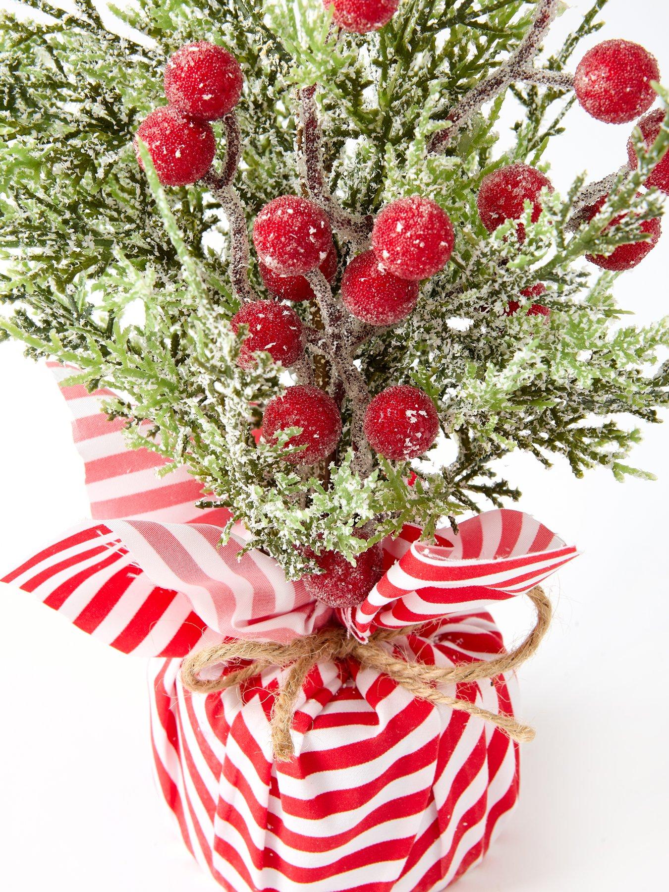 Image 5 of 5 of The Very Collection Set of 3&nbsp;Small Table Christmas&nbsp;Trees with Candy Cane Bases - 33 cm