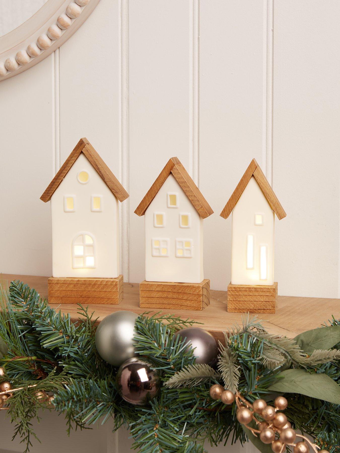very-home-set-of-3-ceramic-amp-wood-lednbsphouse-christmas-decorations
