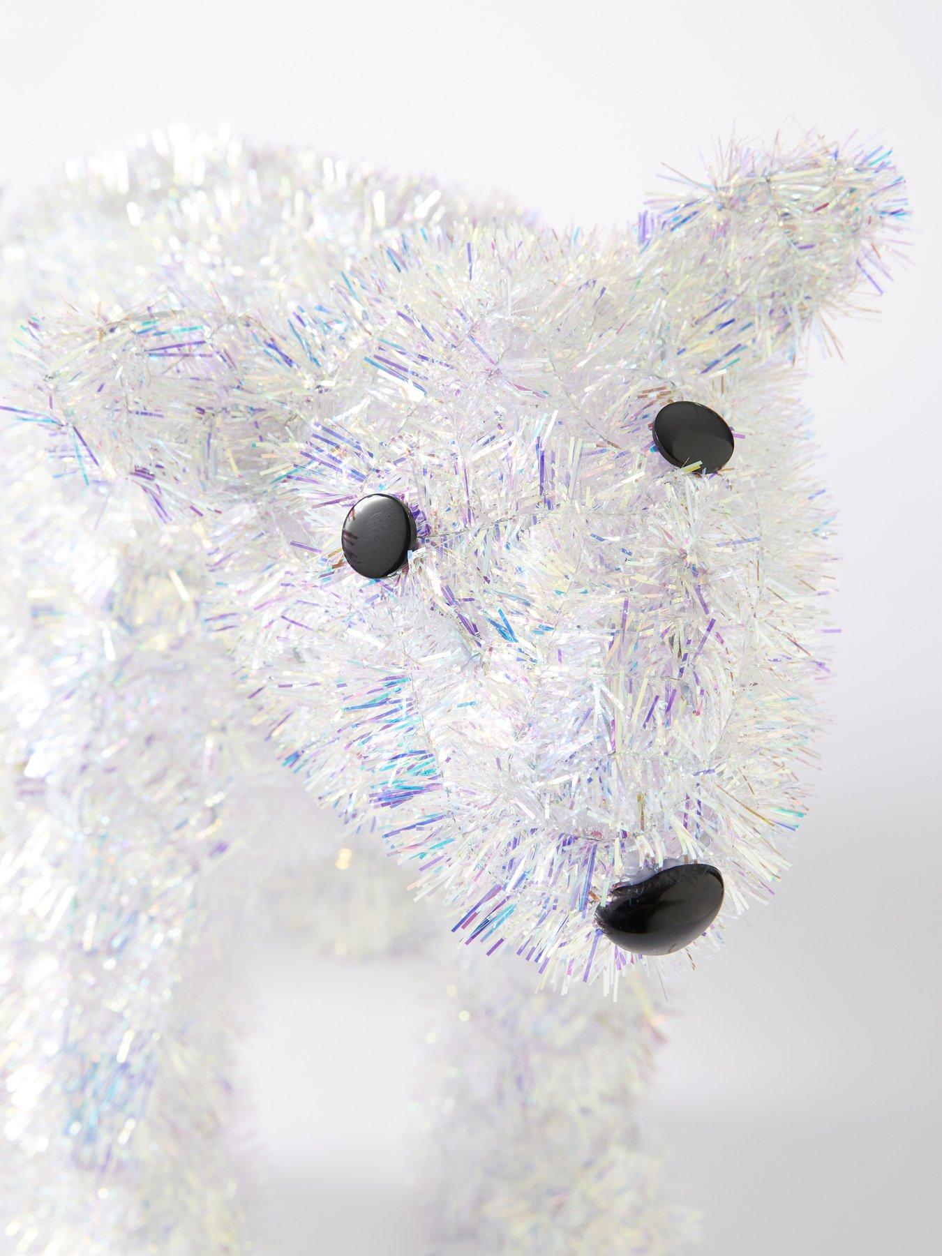 Image 4 of 5 of Very Home 43&nbsp;cm&nbsp;Iridescent Tinsel Polar Bear Outdoor Christmas&nbsp;Light