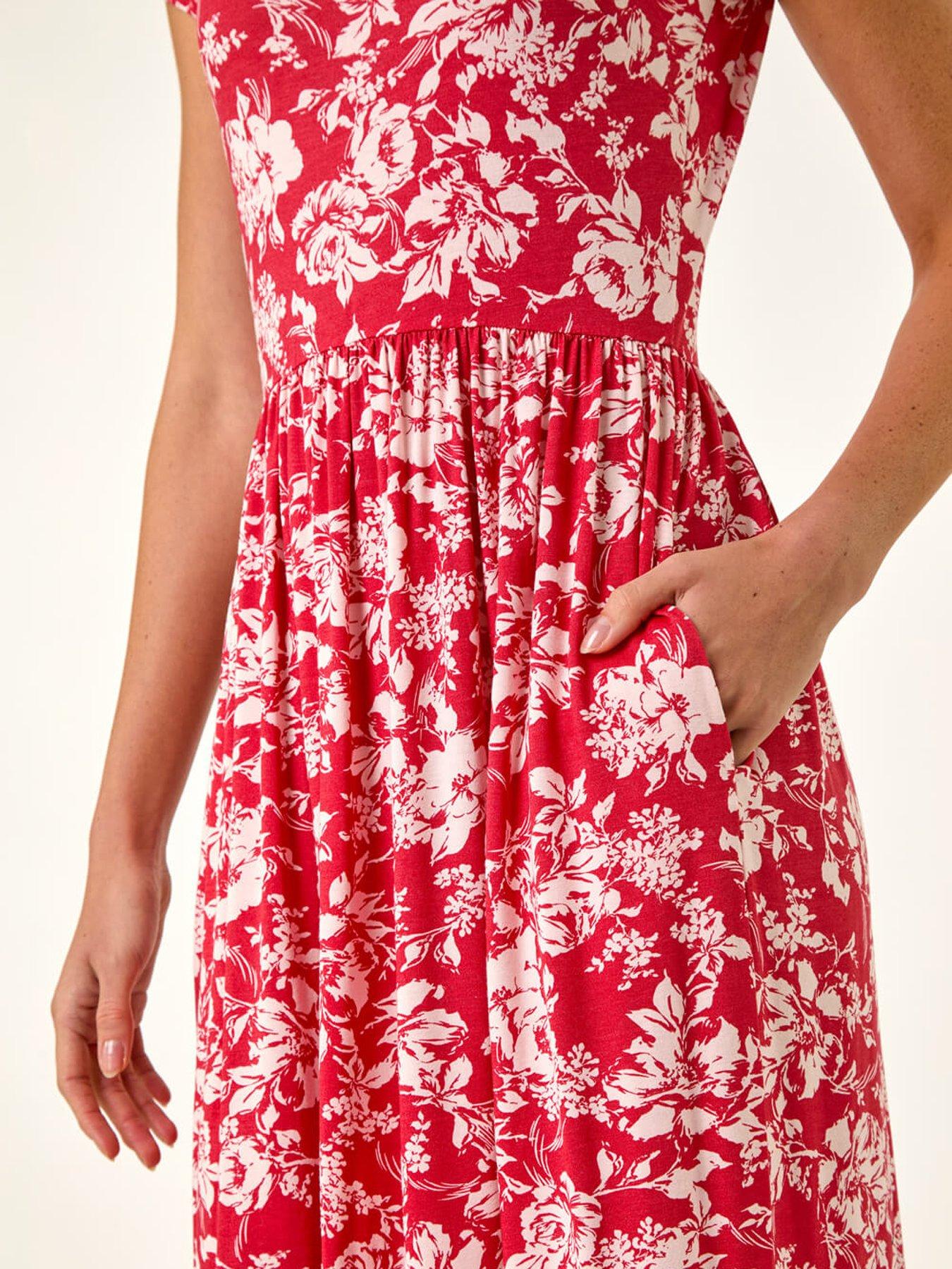 roman-floral-print-stretch-midi-dress-reddetail