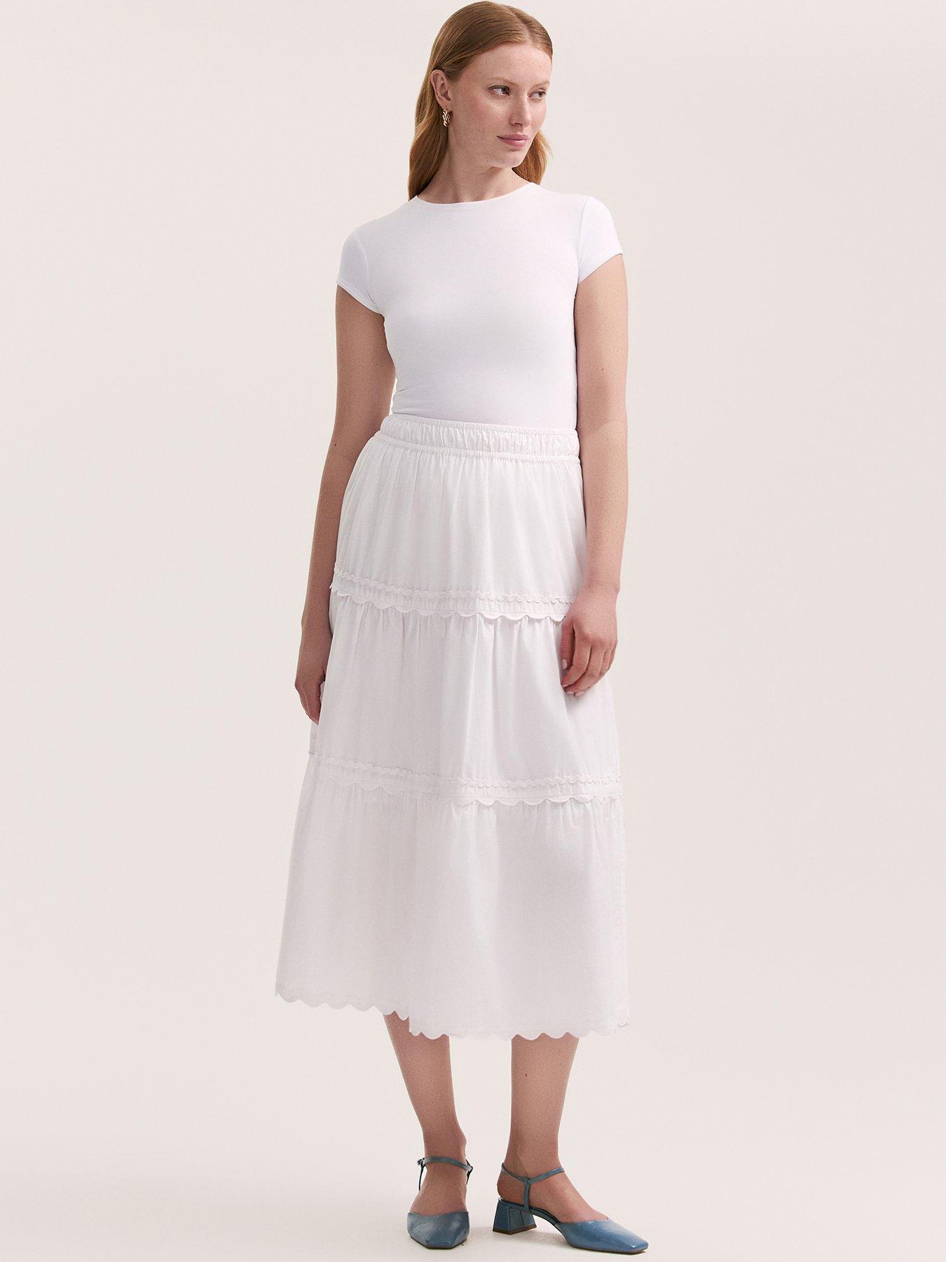 Image 1 of 4 of Finery Paula Skirt - White