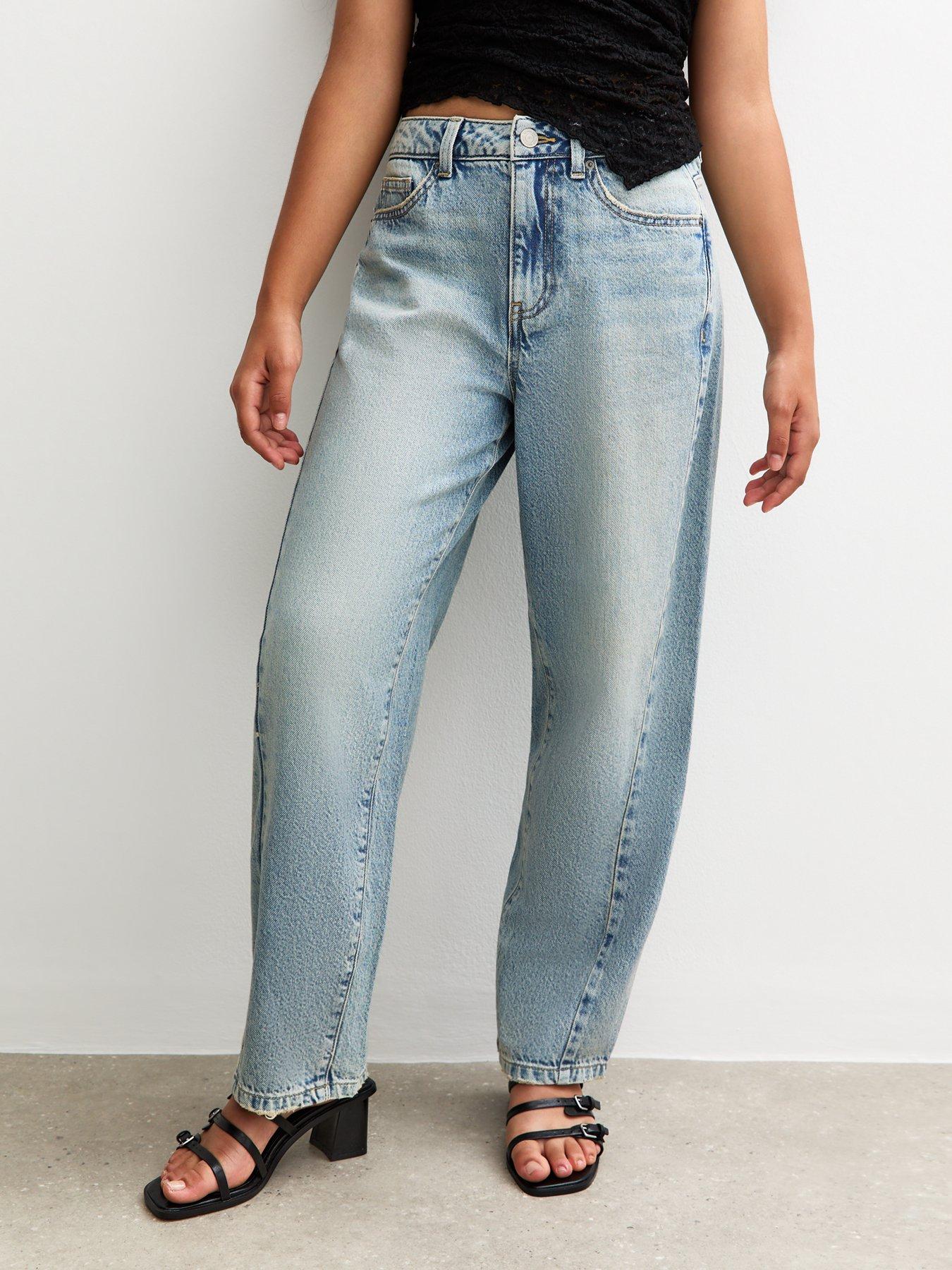 New Look 915 Girls Barrel Leg Jeans - Blue
