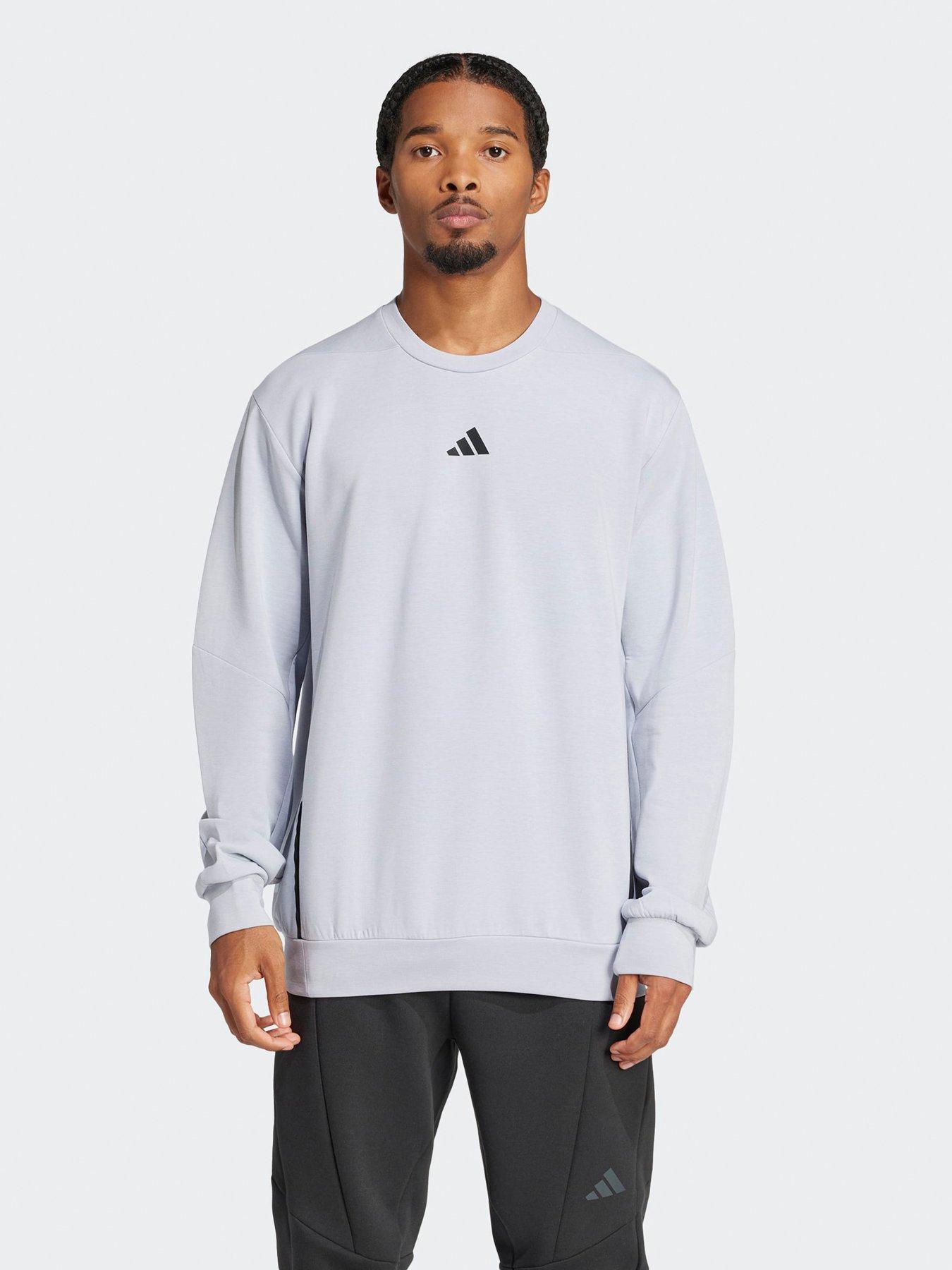 adidas Mens Training D4T Crew Sweater - Grey
