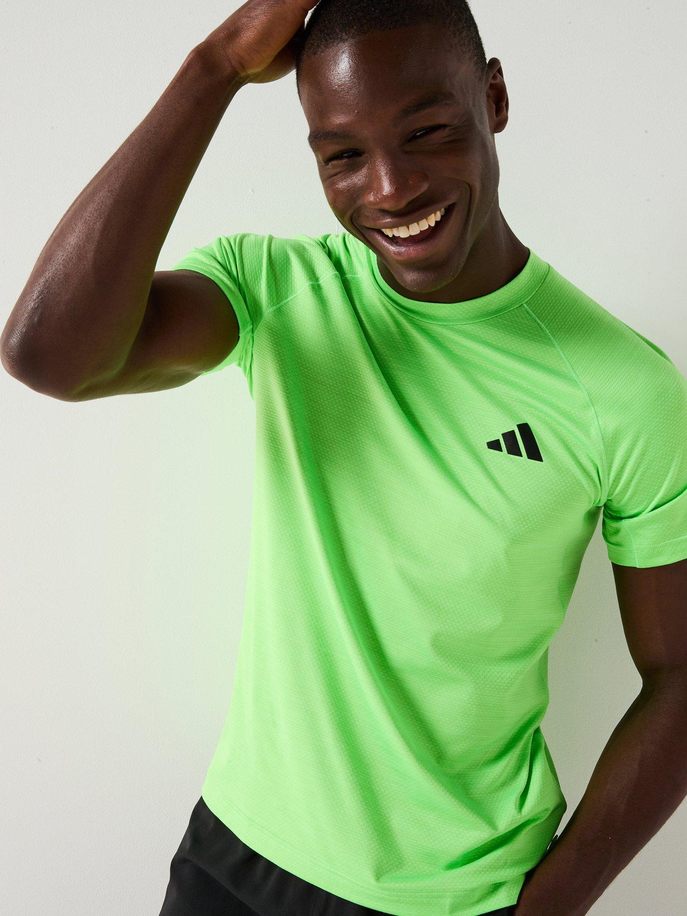 adidas Mens Training Gym Climacool T-Shirt - Green