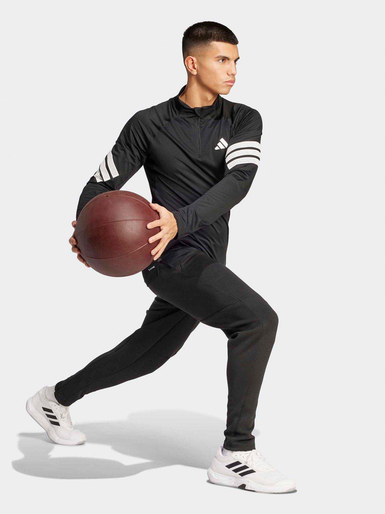 adidas-mens-training-gym-3-stripe-14-zip-top-blackback