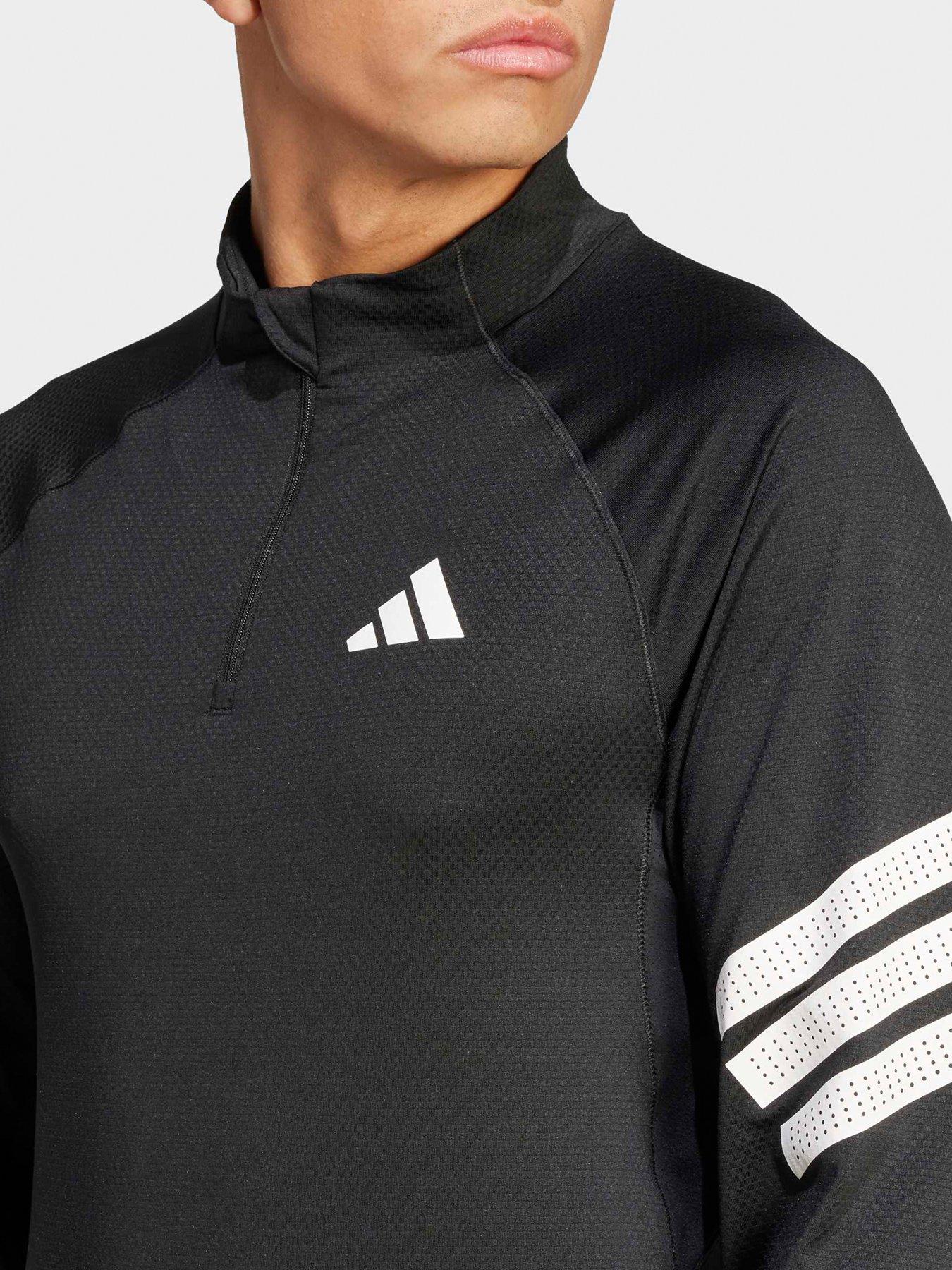 adidas-mens-training-gym-3-stripe-14-zip-top-blackdetail
