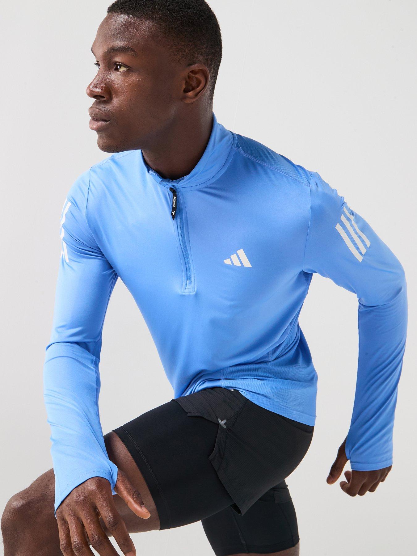 adidas Mens Running Own The Run 1/2 Zip Top - Blue