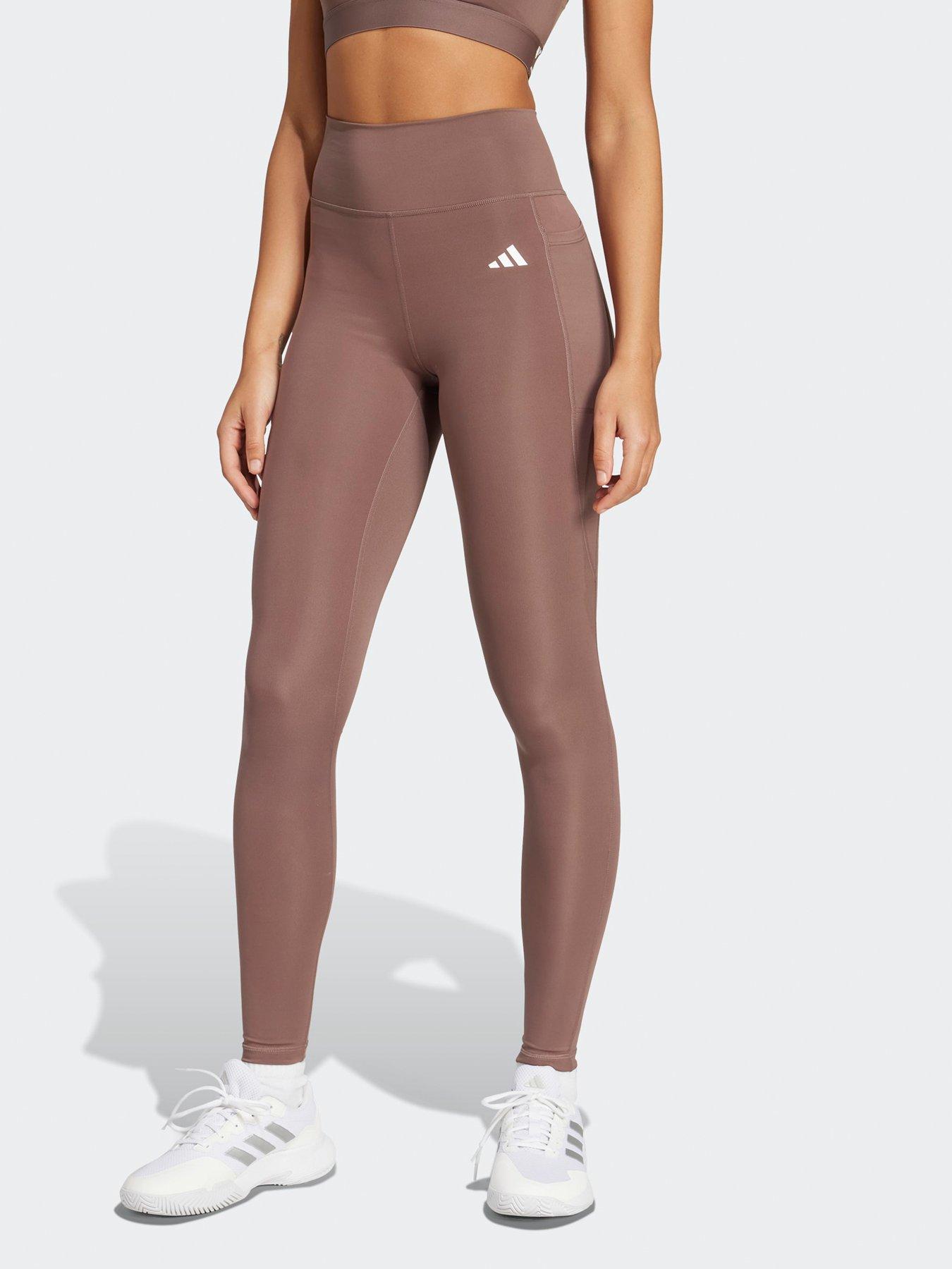 Image 1 of 5 of adidas Womens Training Optime Essentials 1/1 Tights - Brown