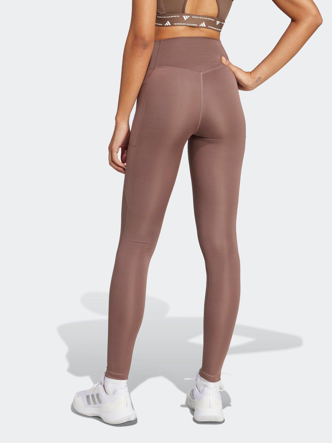 Image 2 of 5 of adidas Womens Training Optime Essentials 1/1 Tights - Brown