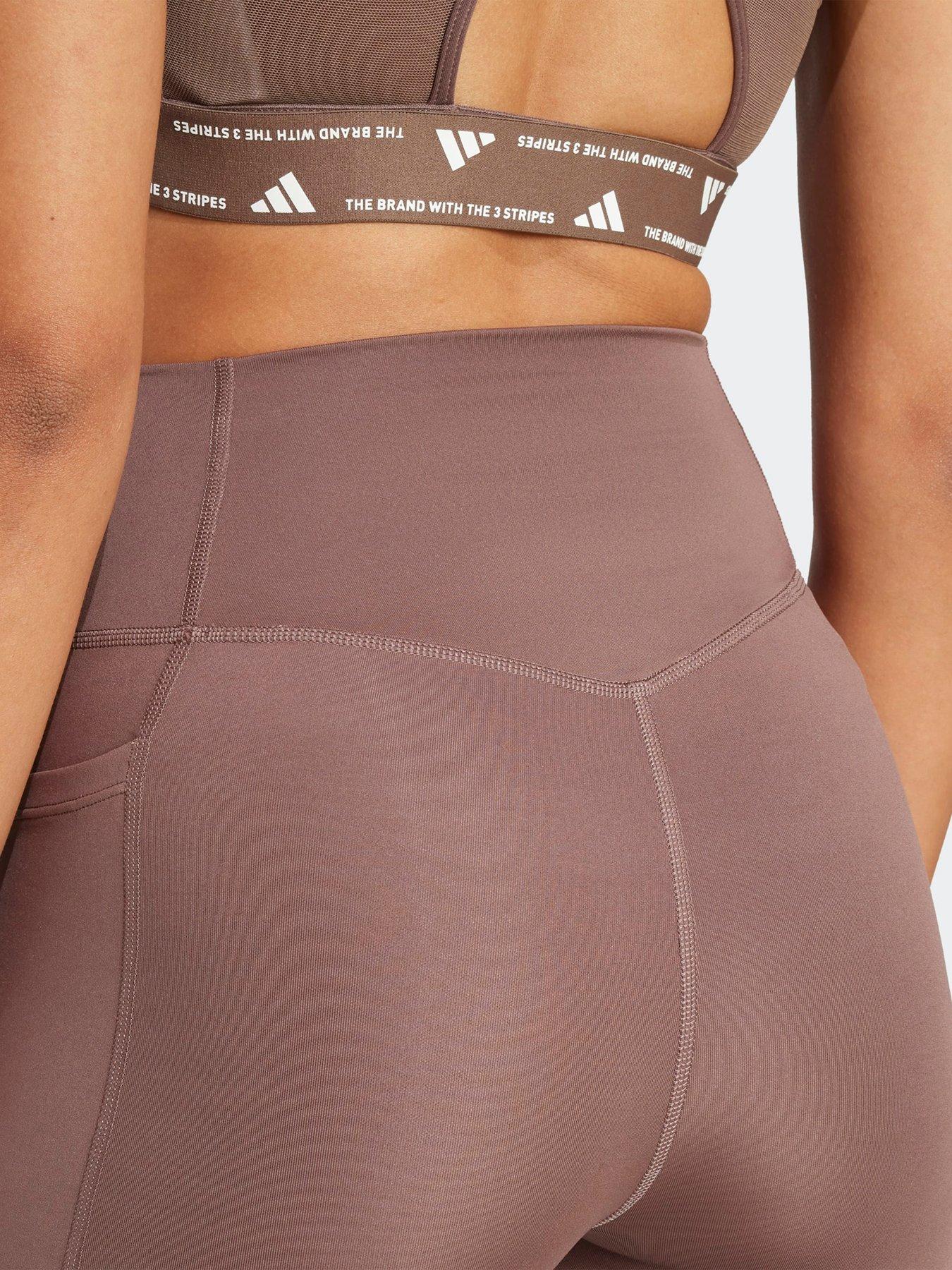 Image 5 of 5 of adidas Womens Training Optime Essentials 1/1 Tights - Brown