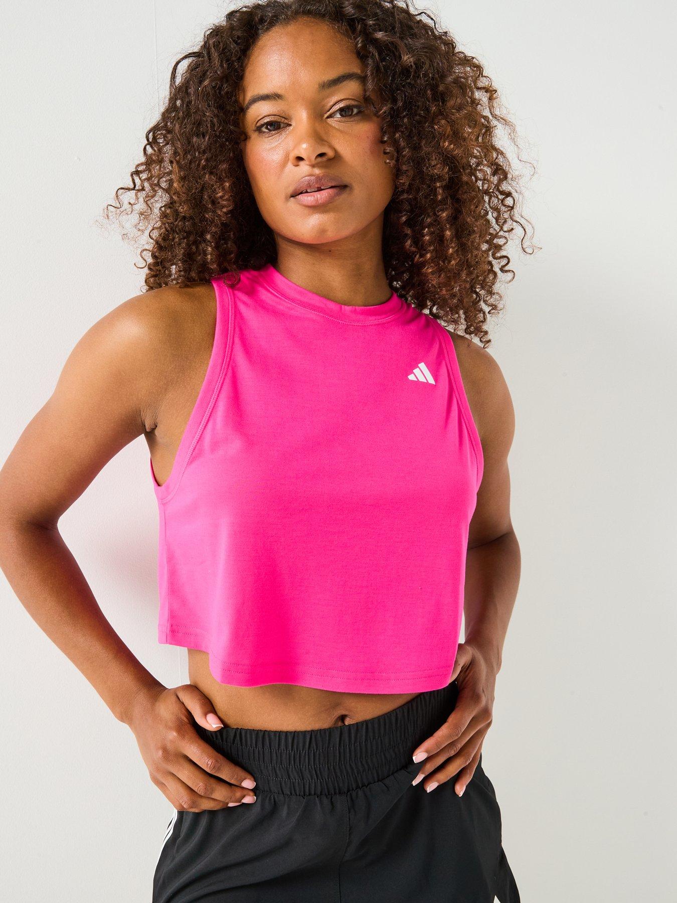 adidas Womens Training Crop Tank - Pink