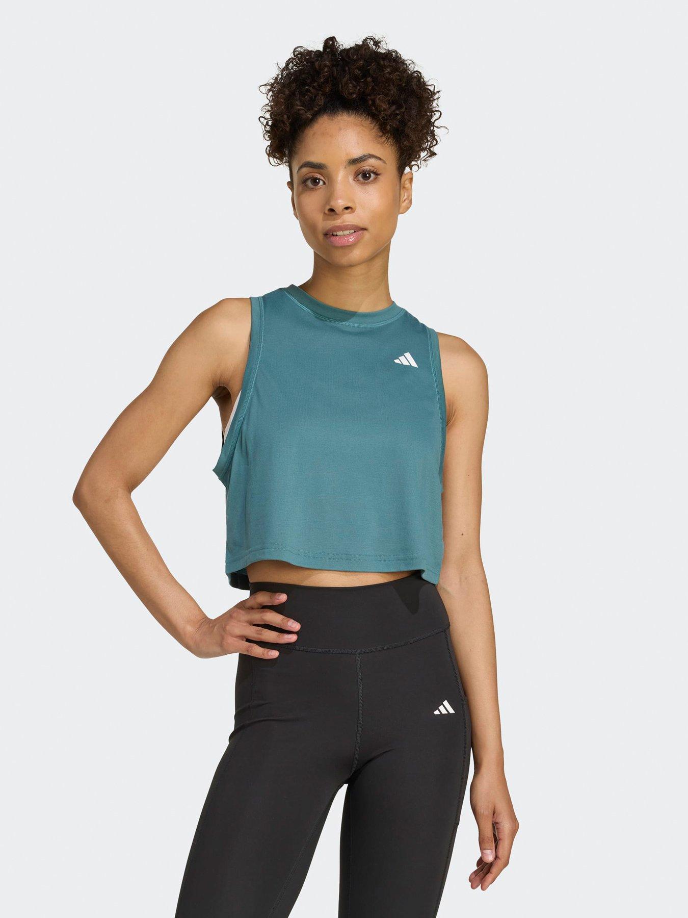 undefined Womens Training Crop Tank - Green