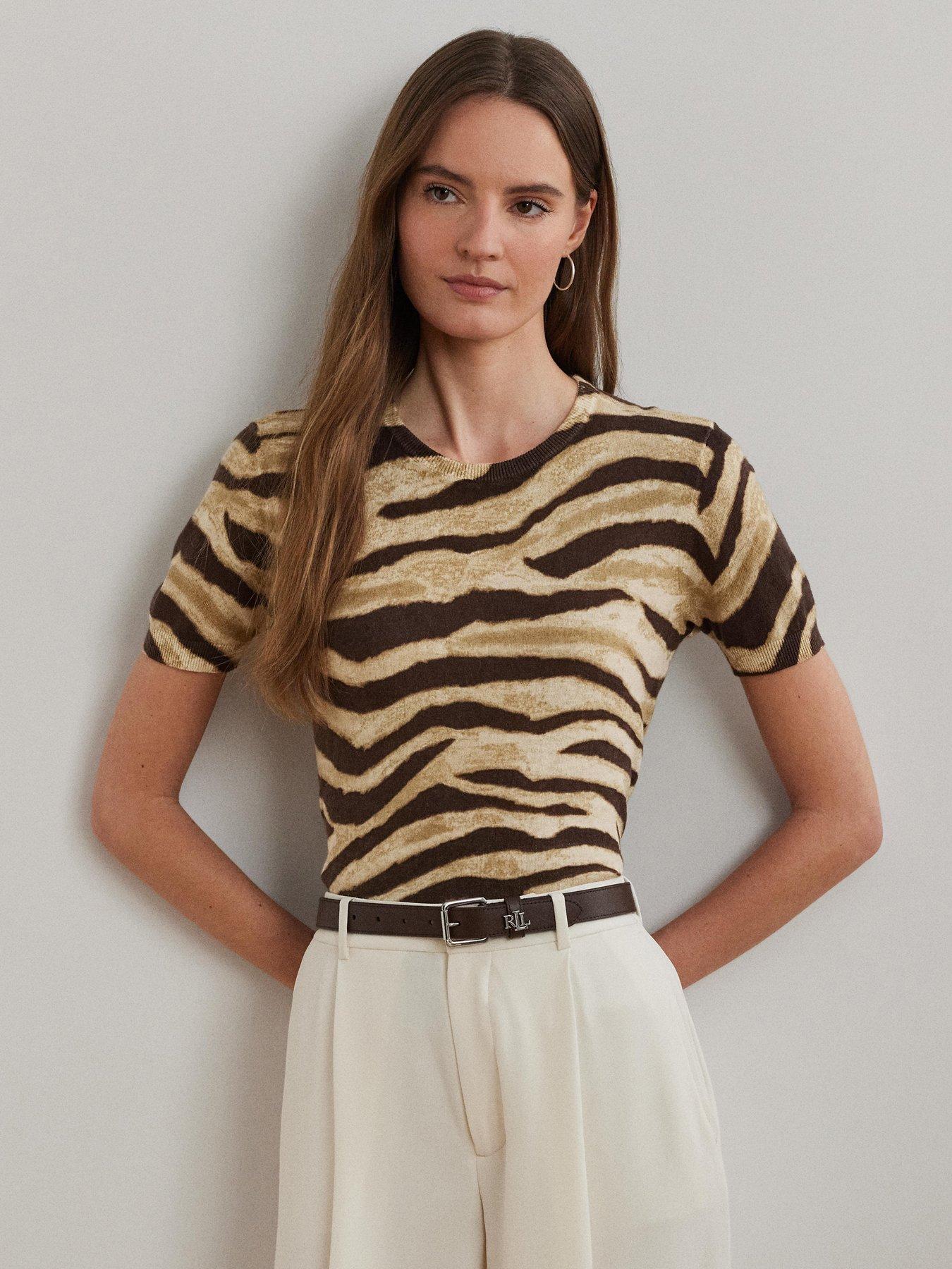 Lauren by Ralph Lauren Animal Print Jumpers - Brown