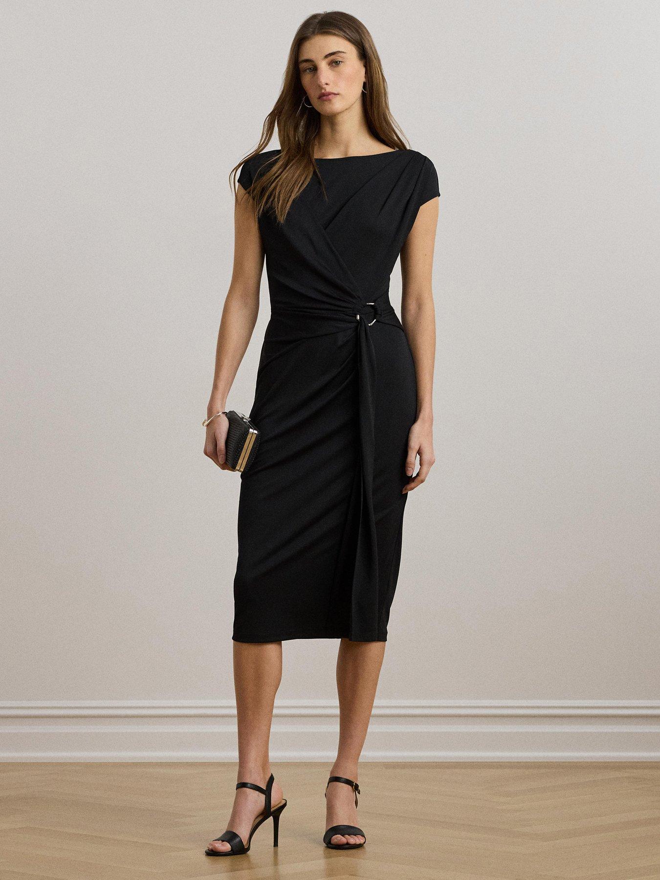 Lauren by Ralph Lauren Gervas Short Sleeve Dress - Black