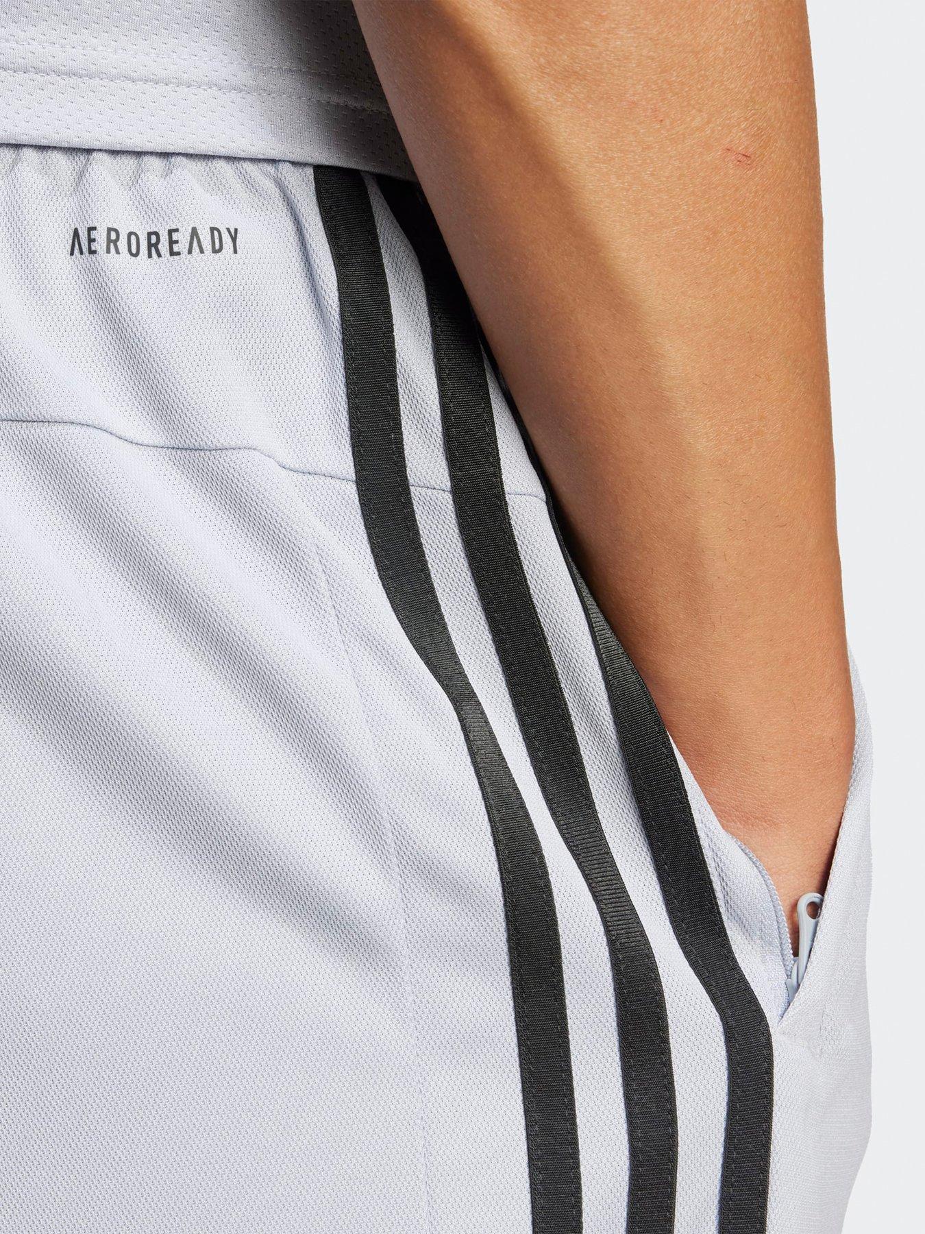 adidas-mens-training-essentials-pique-3-stripe-shorts-greydetail