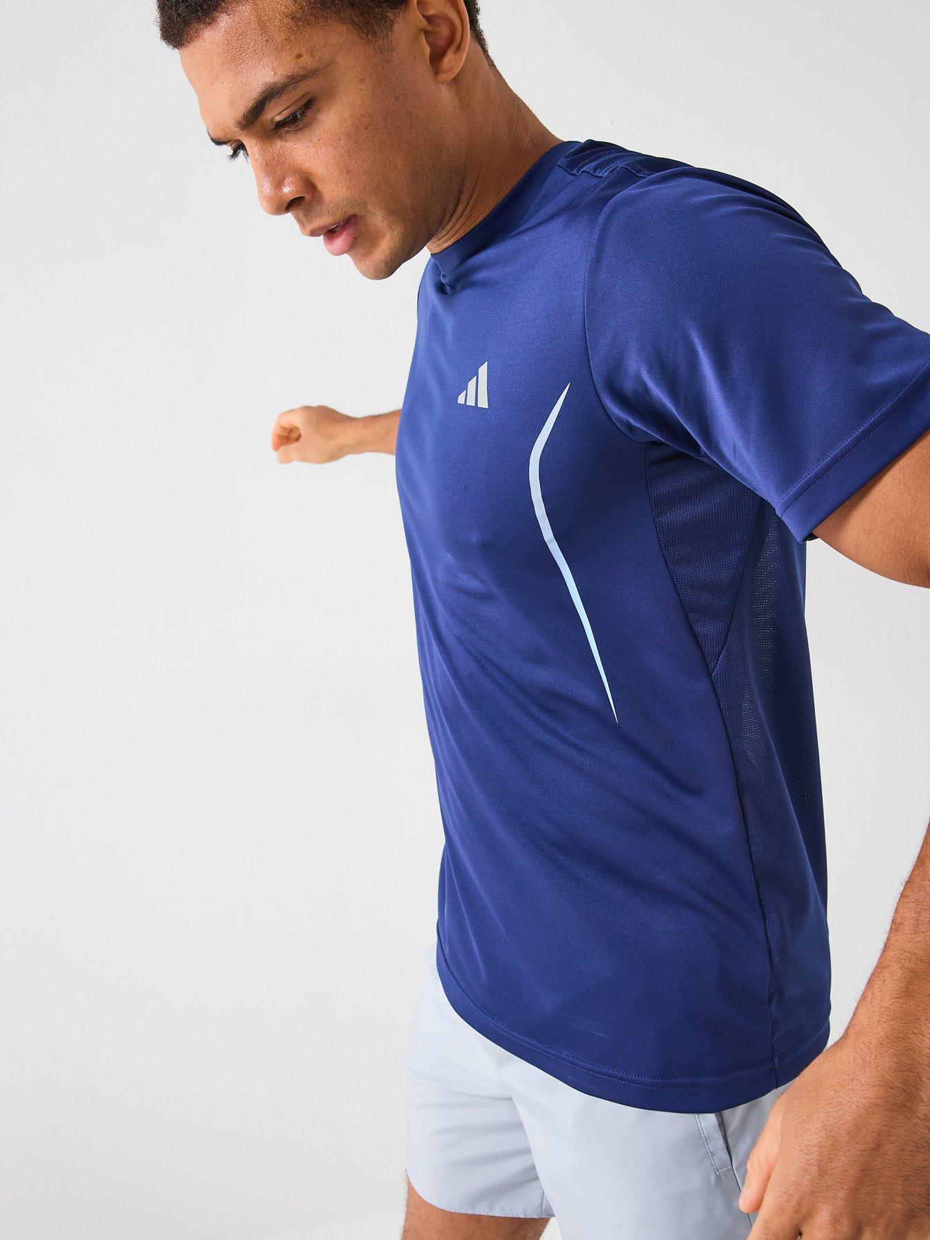 Image 4 of 6 of adidas Mens Training Tech T-Shirt - Blue