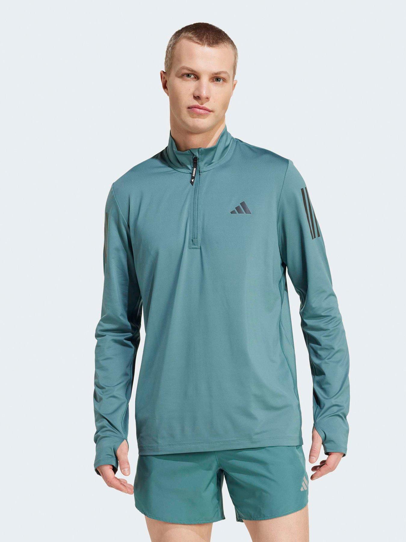 adidas-mens-running-own-the-run-12-zip-top-greenfront