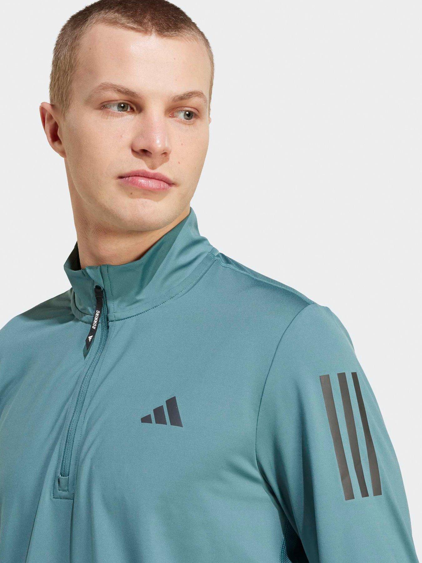 adidas-mens-running-own-the-run-12-zip-top-greenoutfit