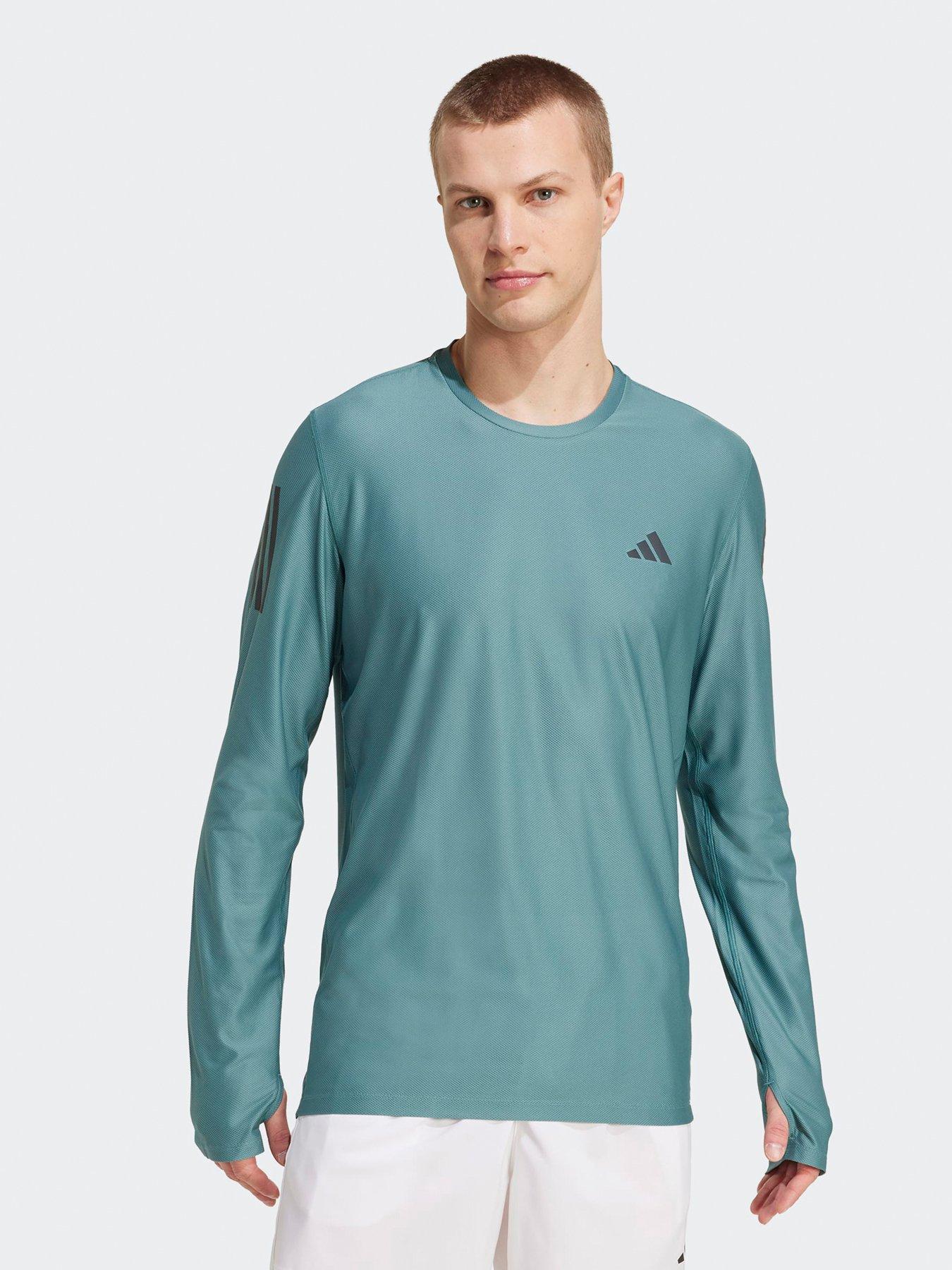 adidas Mens Running Own The Run Long Sleeve T-Shirt - Green