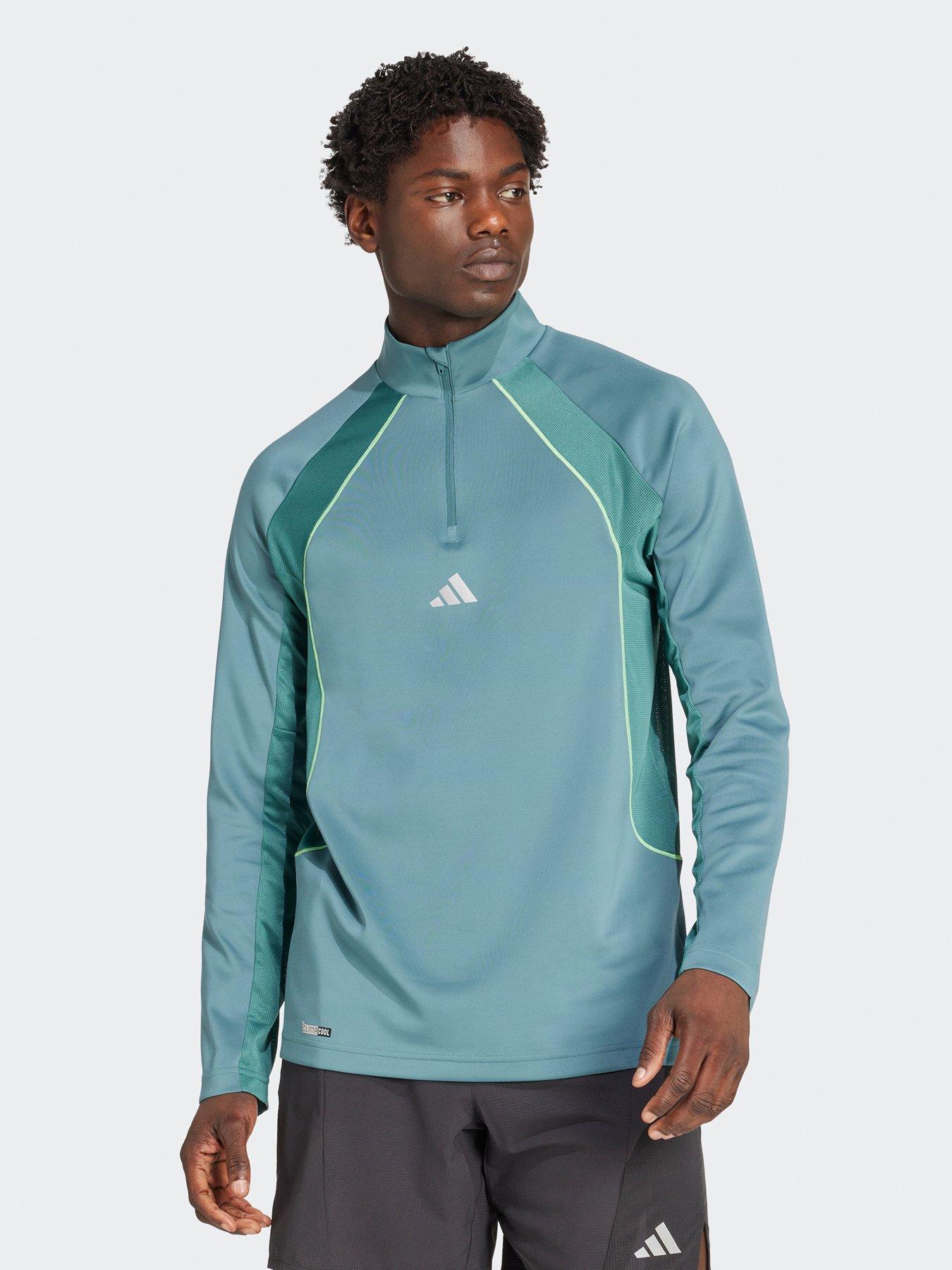 adidas-mens-training-tech-14-zip-top-greenfront