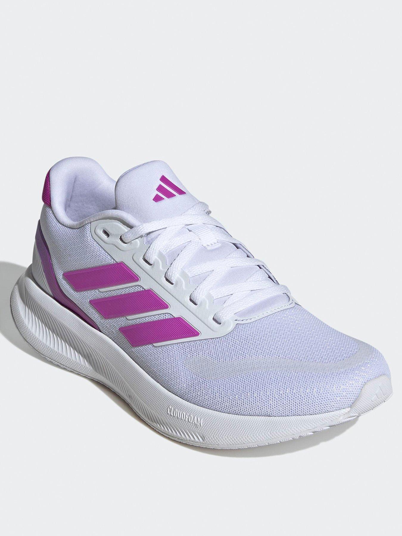 Image 2 of 6 of adidas Womens Running Runfalcon 5 Trainers - White/Purple