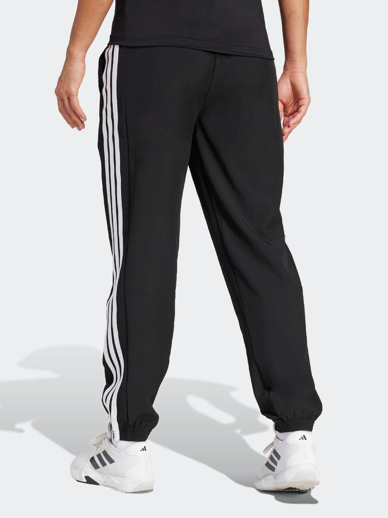 Image 2 of 5 of adidas Womens Training Essentials 3 Stripe Woven Pants - Black