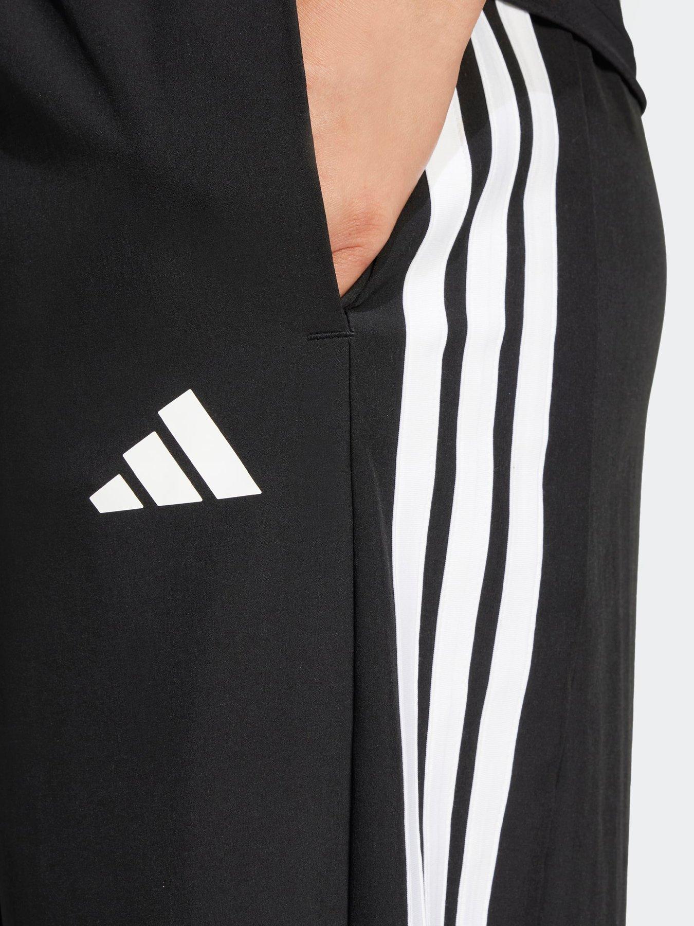 Image 4 of 5 of adidas Womens Training Essentials 3 Stripe Woven Pants - Black