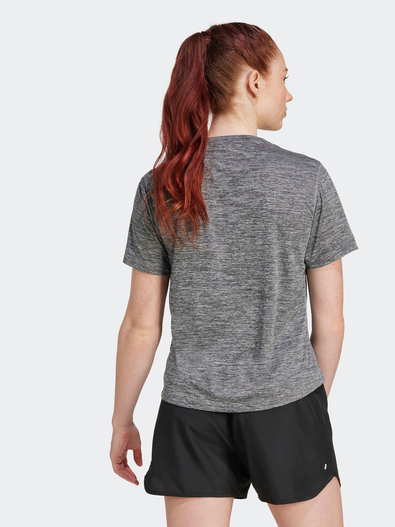 Image 2 of 5 of adidas Womens Running Own The Run Melange T-Shirt - Grey