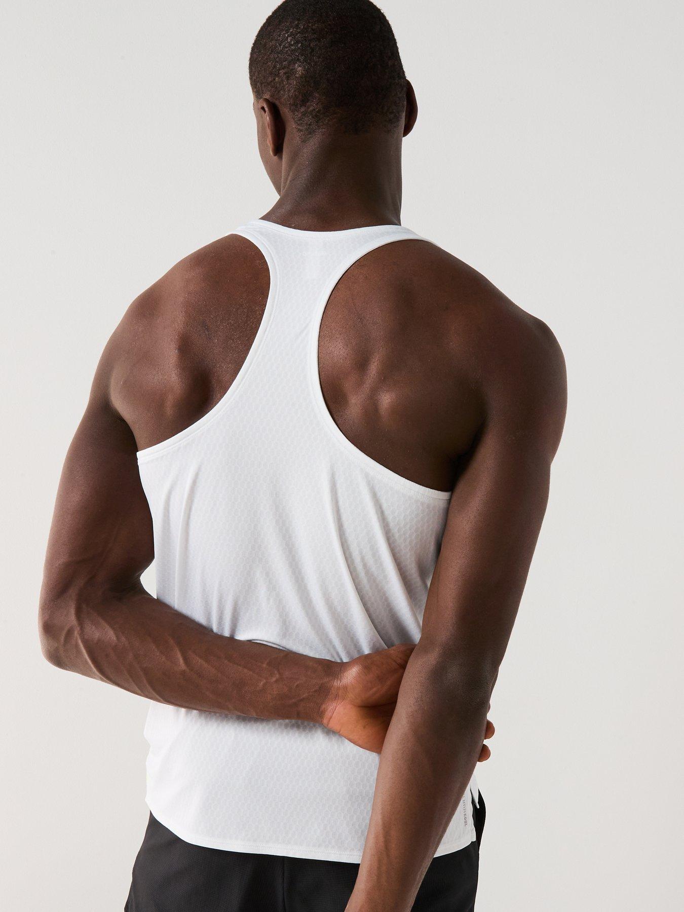 Image 2 of 6 of adidas Mens Running Adizero Tank - White