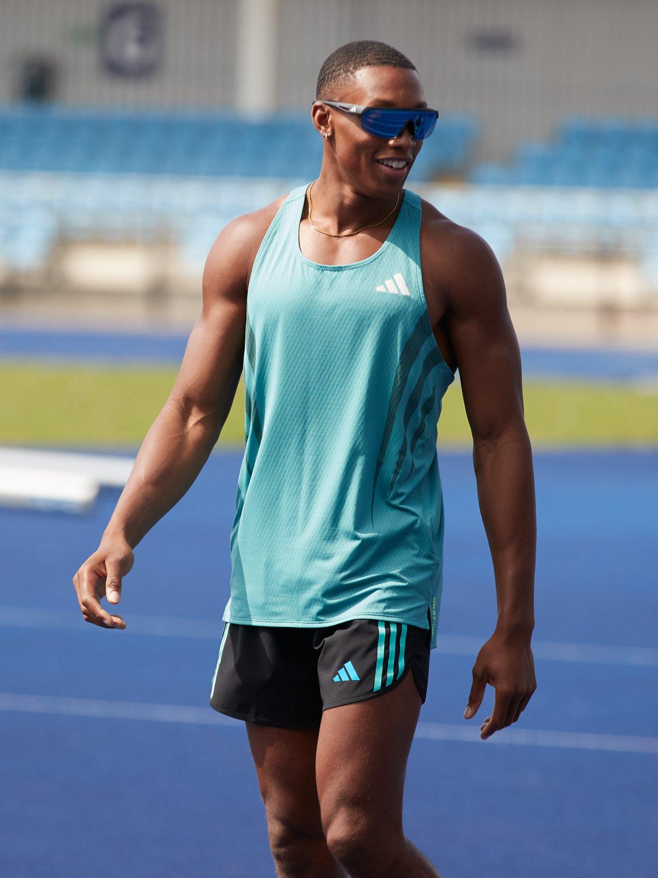 adidas Mens Running Adizero Tank - Green