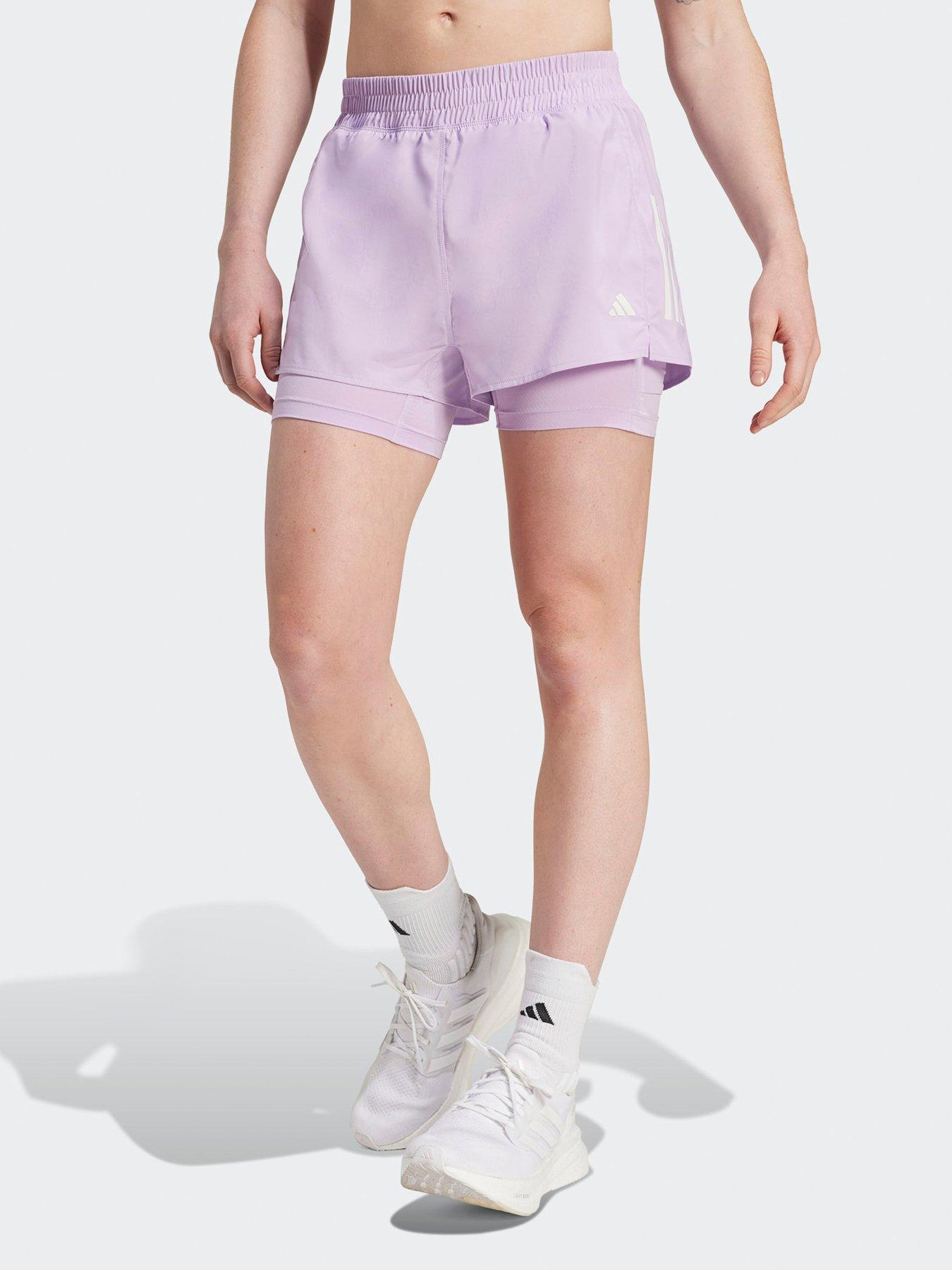 adidas Womens Running Own The Run 2In1 Shorts - Purple