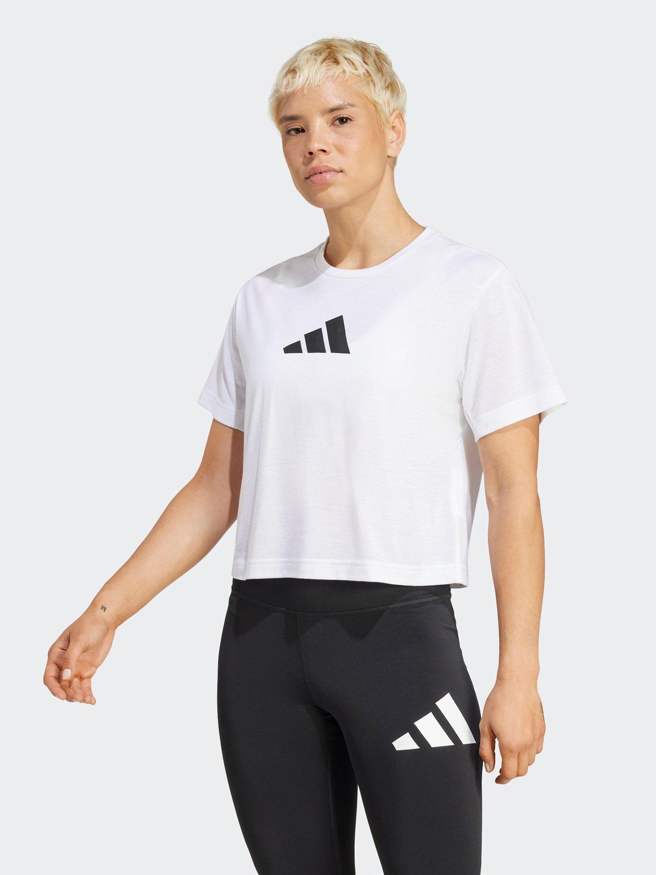 adidas Womens Training Essentials Logo T-Shirt - White