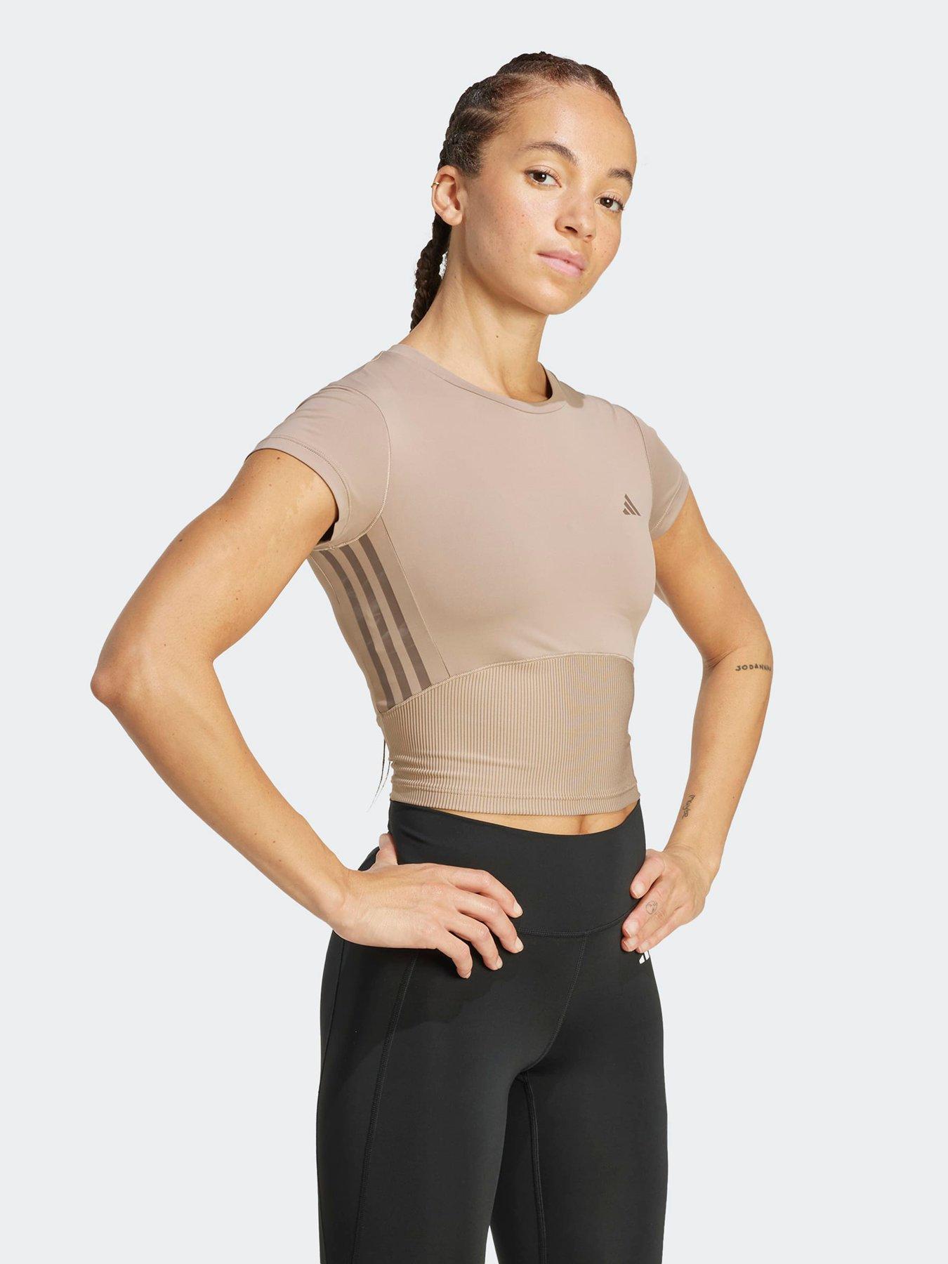 adidas-womens-training-hyperglam-rib-baby-tee-brownback