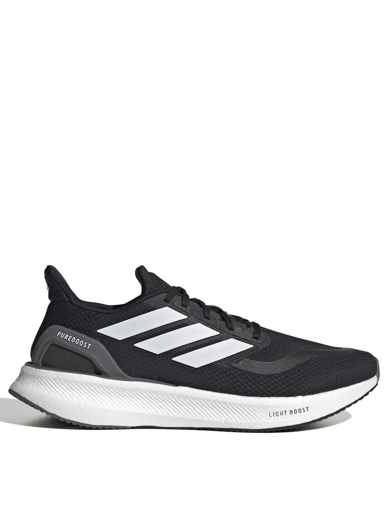 adidas Mens Running Pureboost 5 Trainers - Black/White
