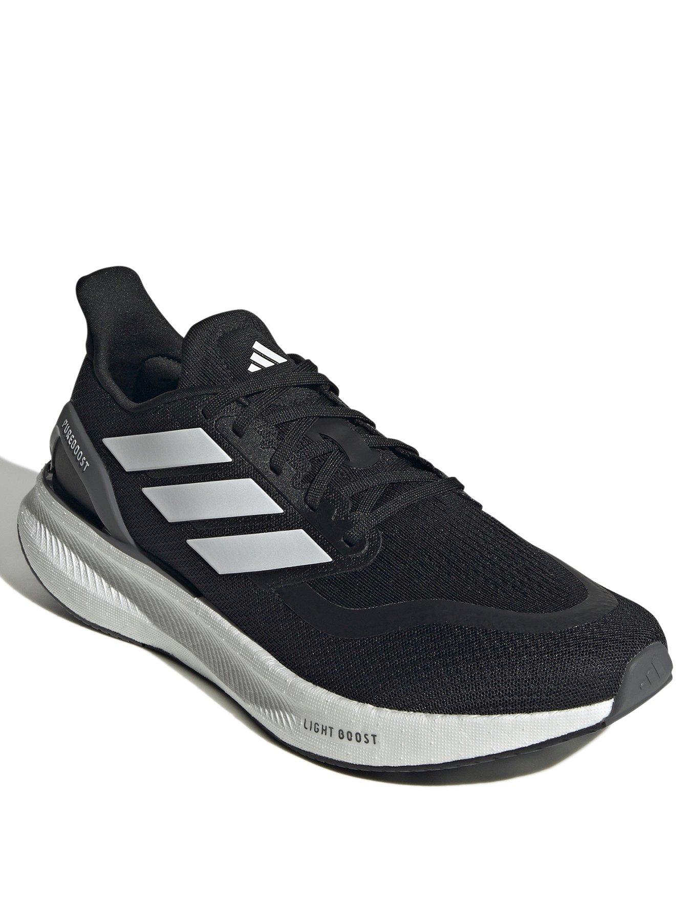 adidas-mens-running-pureboost-5-trainers-blackwhitestillFront