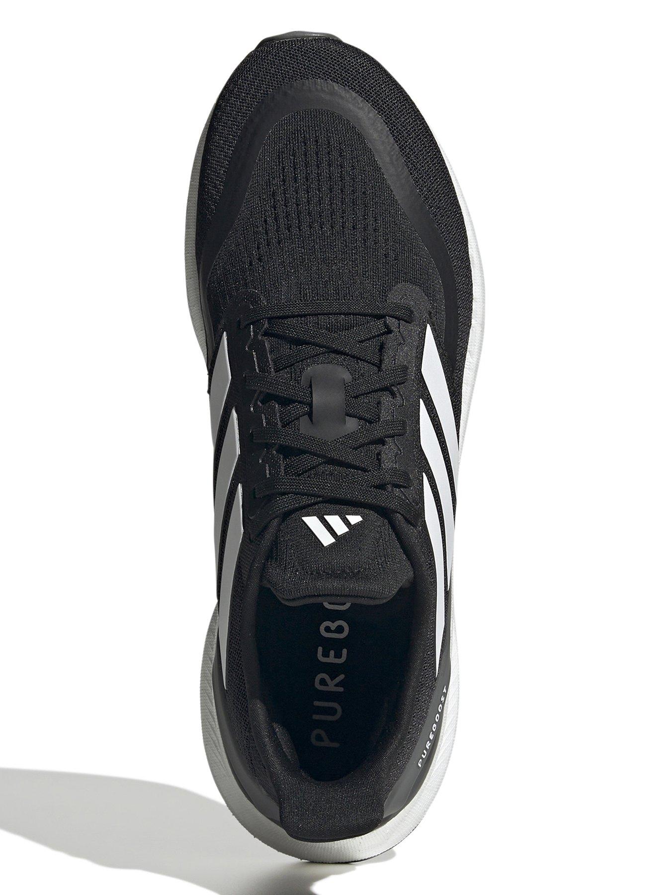 adidas-mens-running-pureboost-5-trainers-blackwhiteoutfit