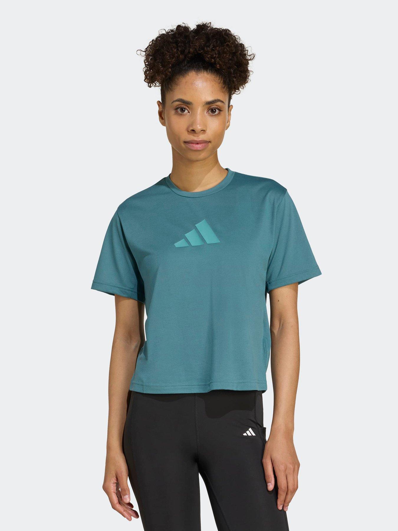 adidas Womens Training Essentials Logo T-Shirt - Green
