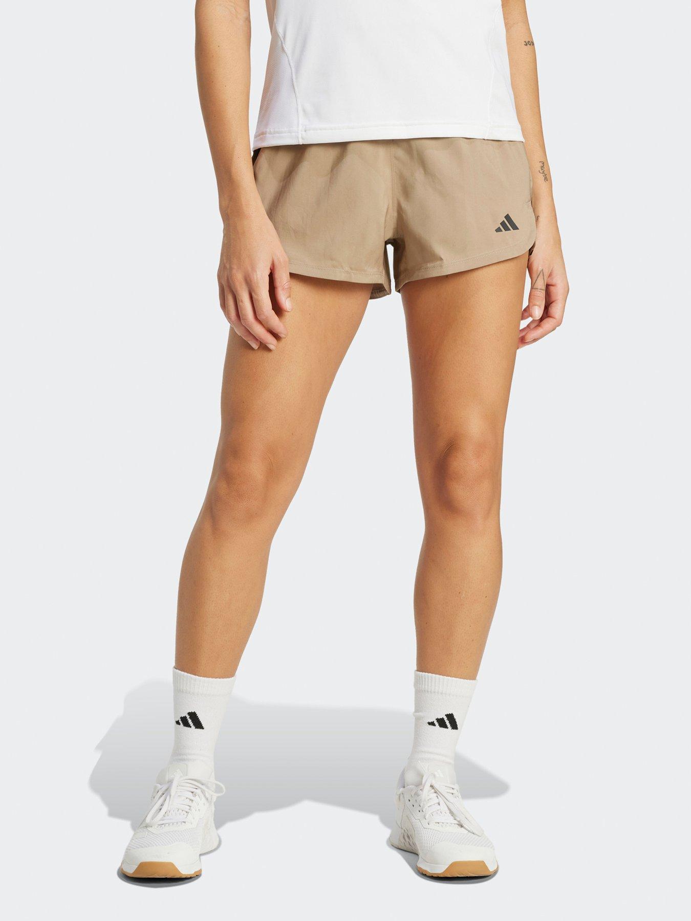 adidas-womens-training-pacer-knit-5inch-high-waist-shorts-brown