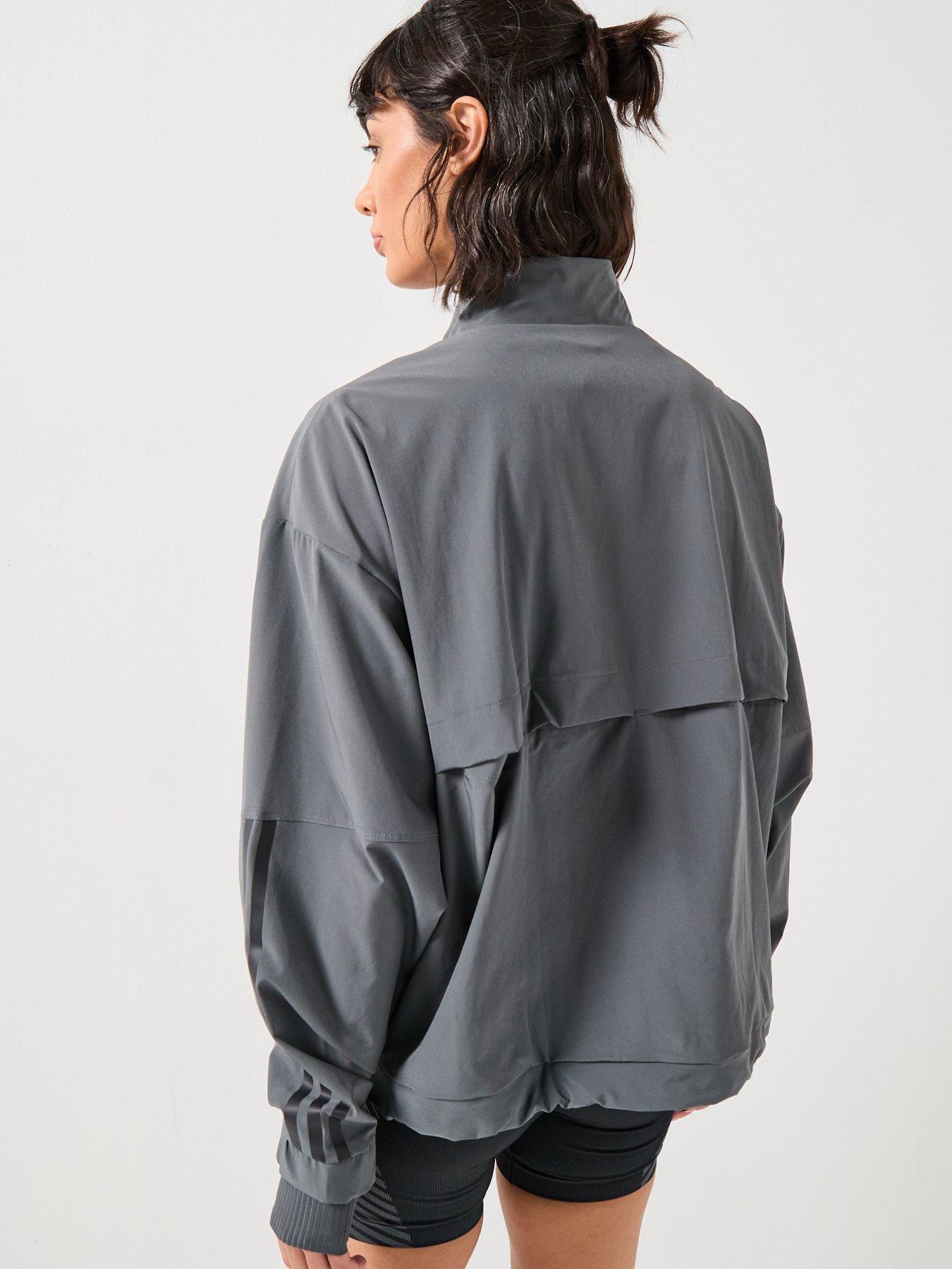 Image 2 of 6 of adidas Womens Training Hyperglam Windbreaker Jacket - Grey