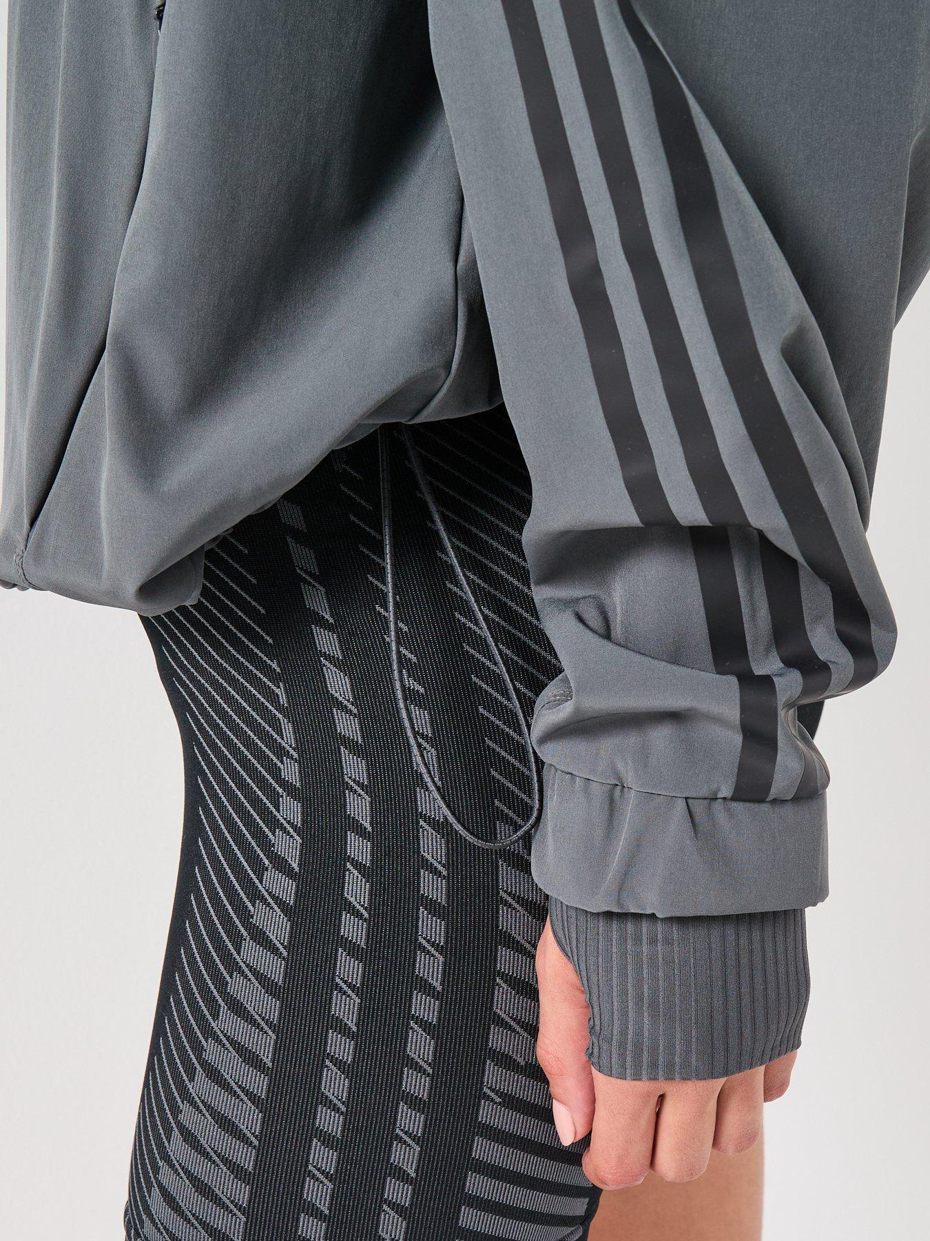 Image 5 of 6 of adidas Womens Training Hyperglam Windbreaker Jacket - Grey
