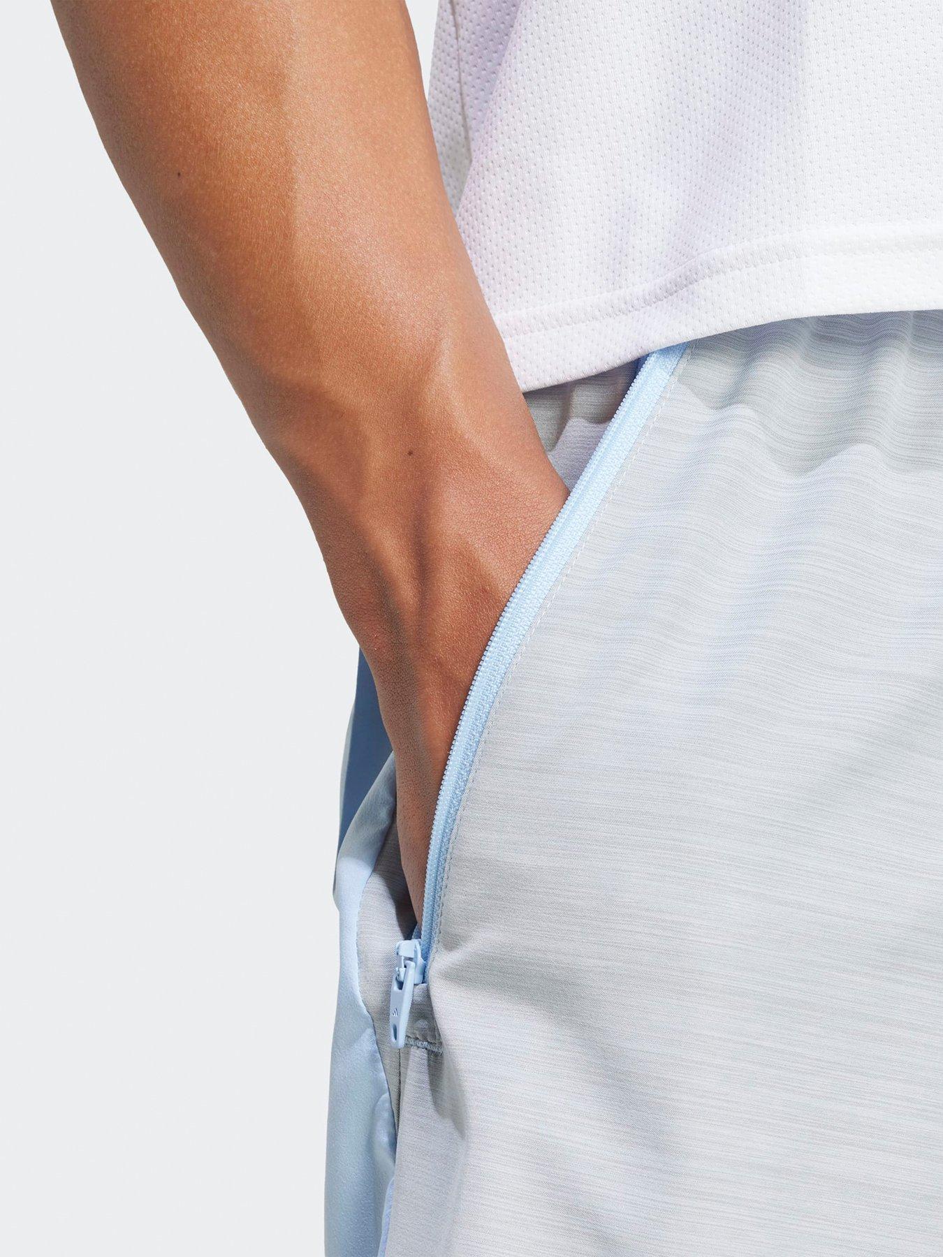 adidas-mens-training-essentials-woven-melange-7inch-shorts-bluedetail