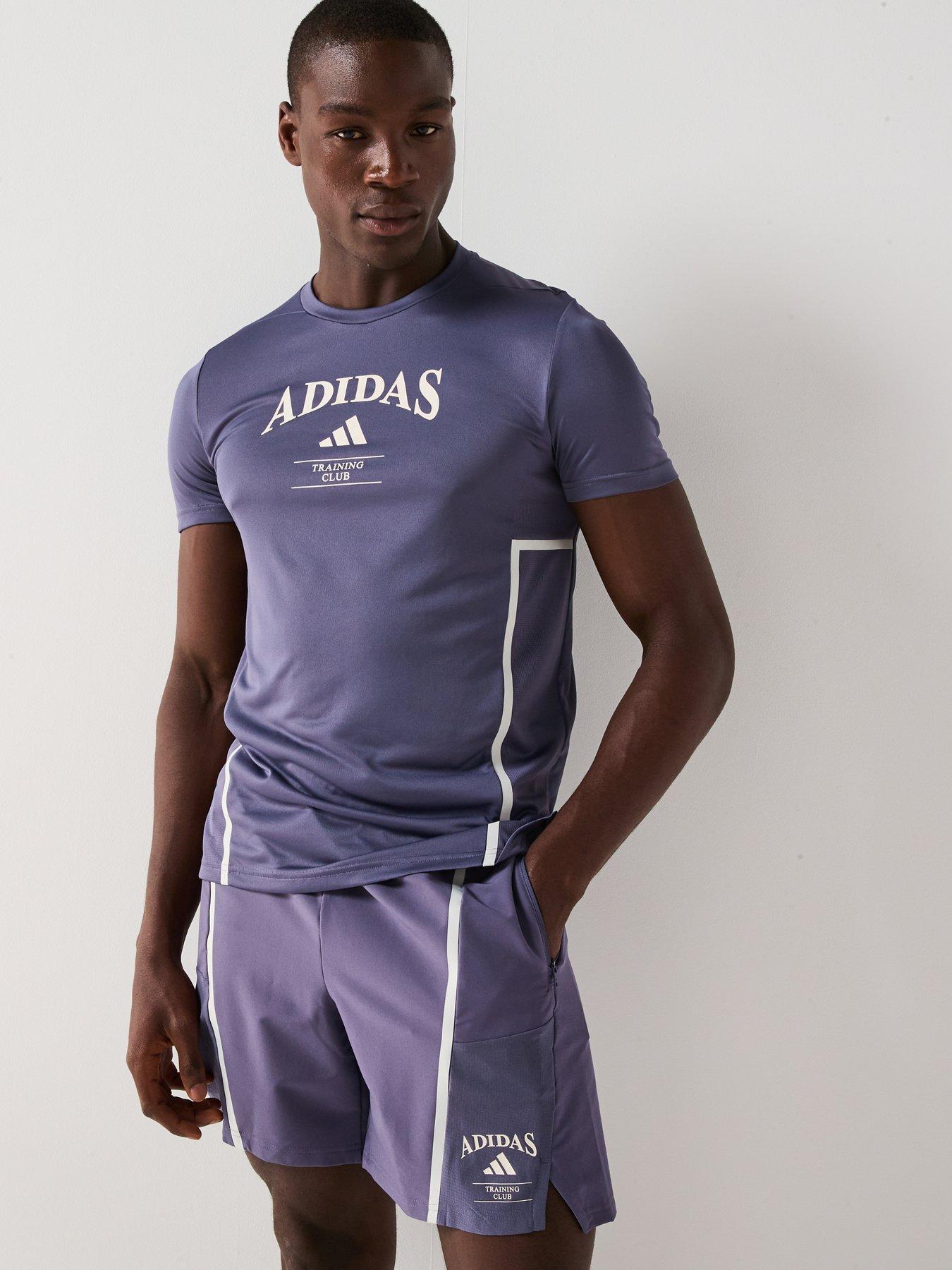 adidas Mens Training D4T Heritage T-Shirt - Blue