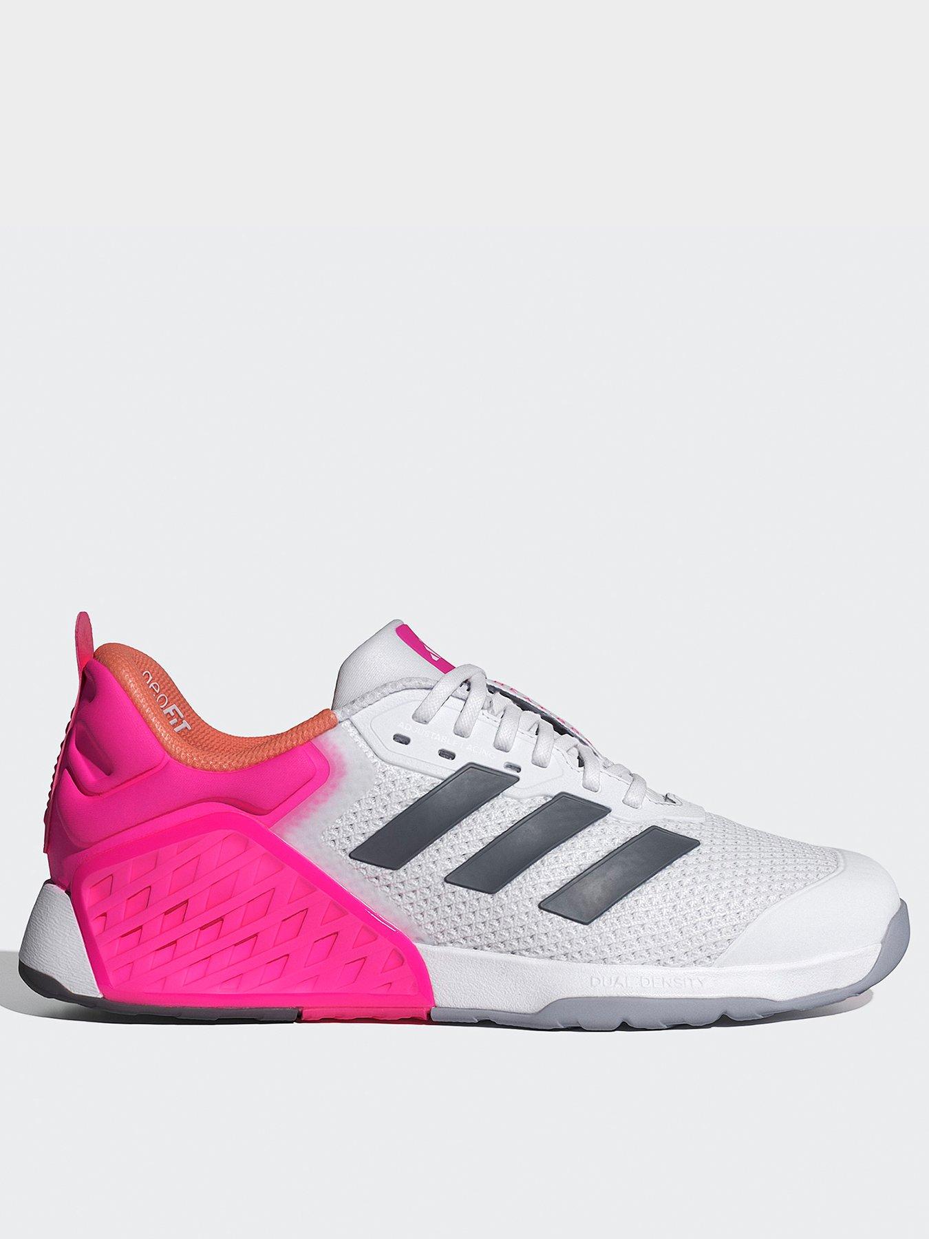 adidas Womens Training Dropset 3 Trainers - White / Pink
