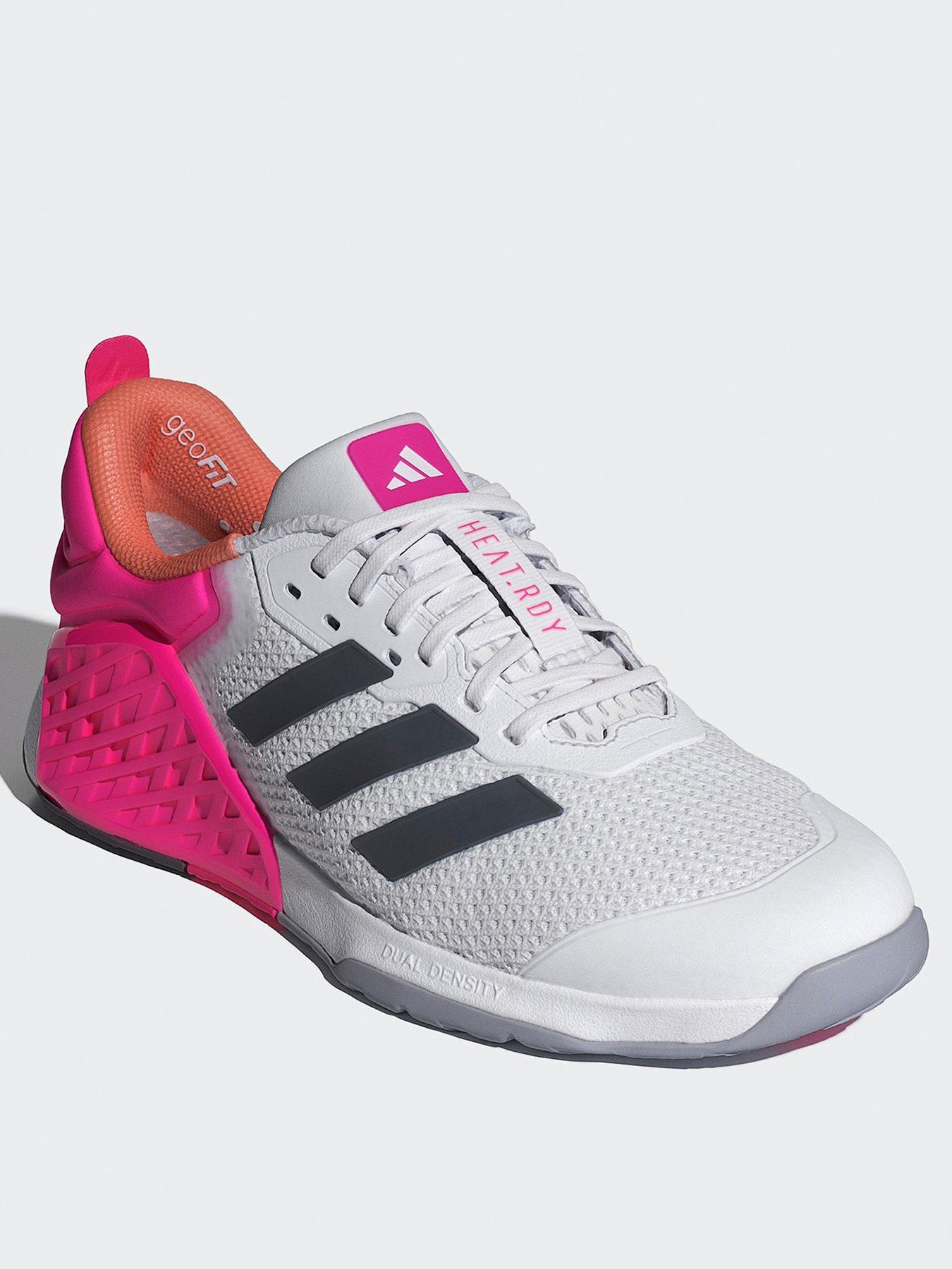 Image 2 of 7 of adidas Womens Training Dropset 3 Trainers - White / Pink
