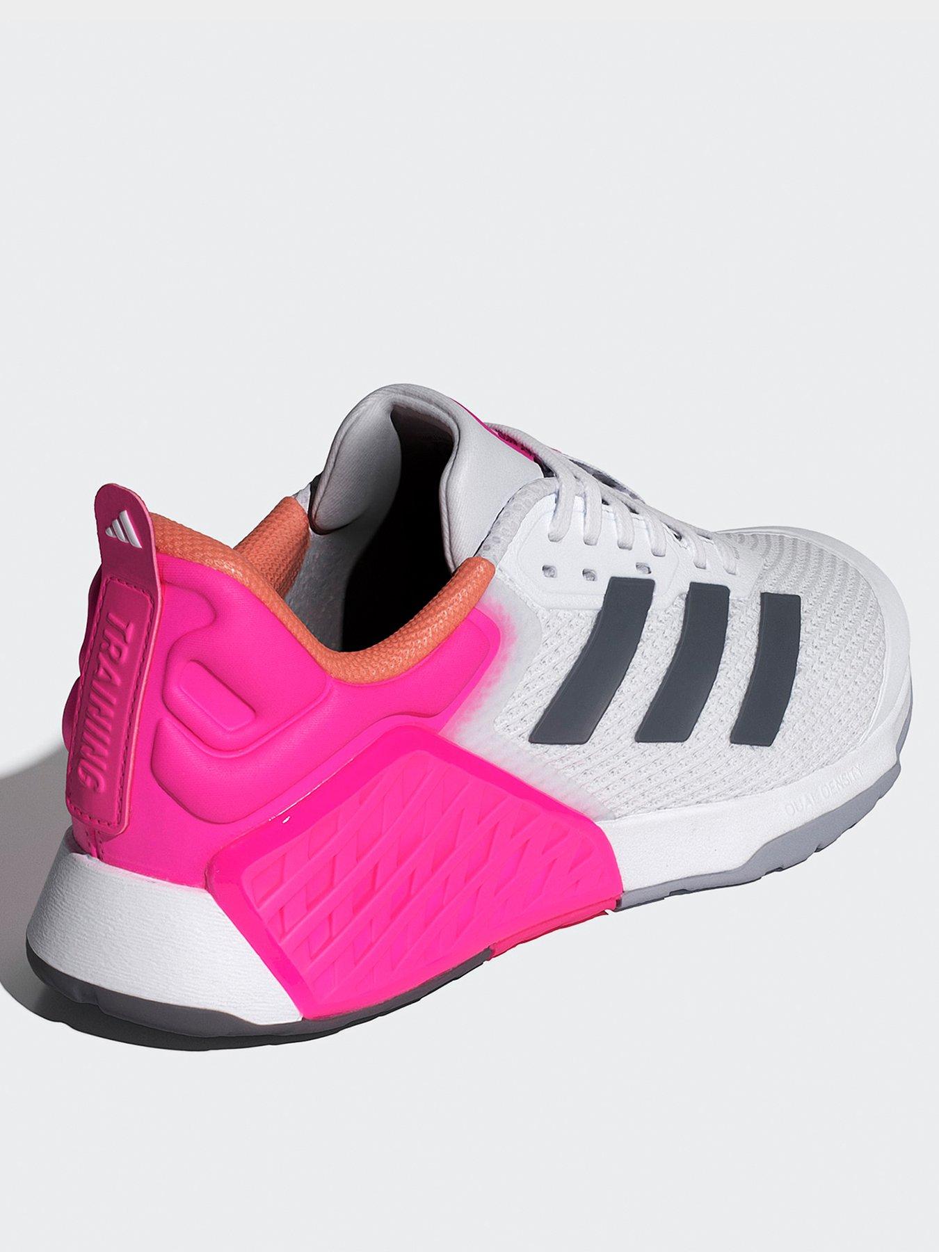 Image 3 of 7 of adidas Womens Training Dropset 3 Trainers - White / Pink