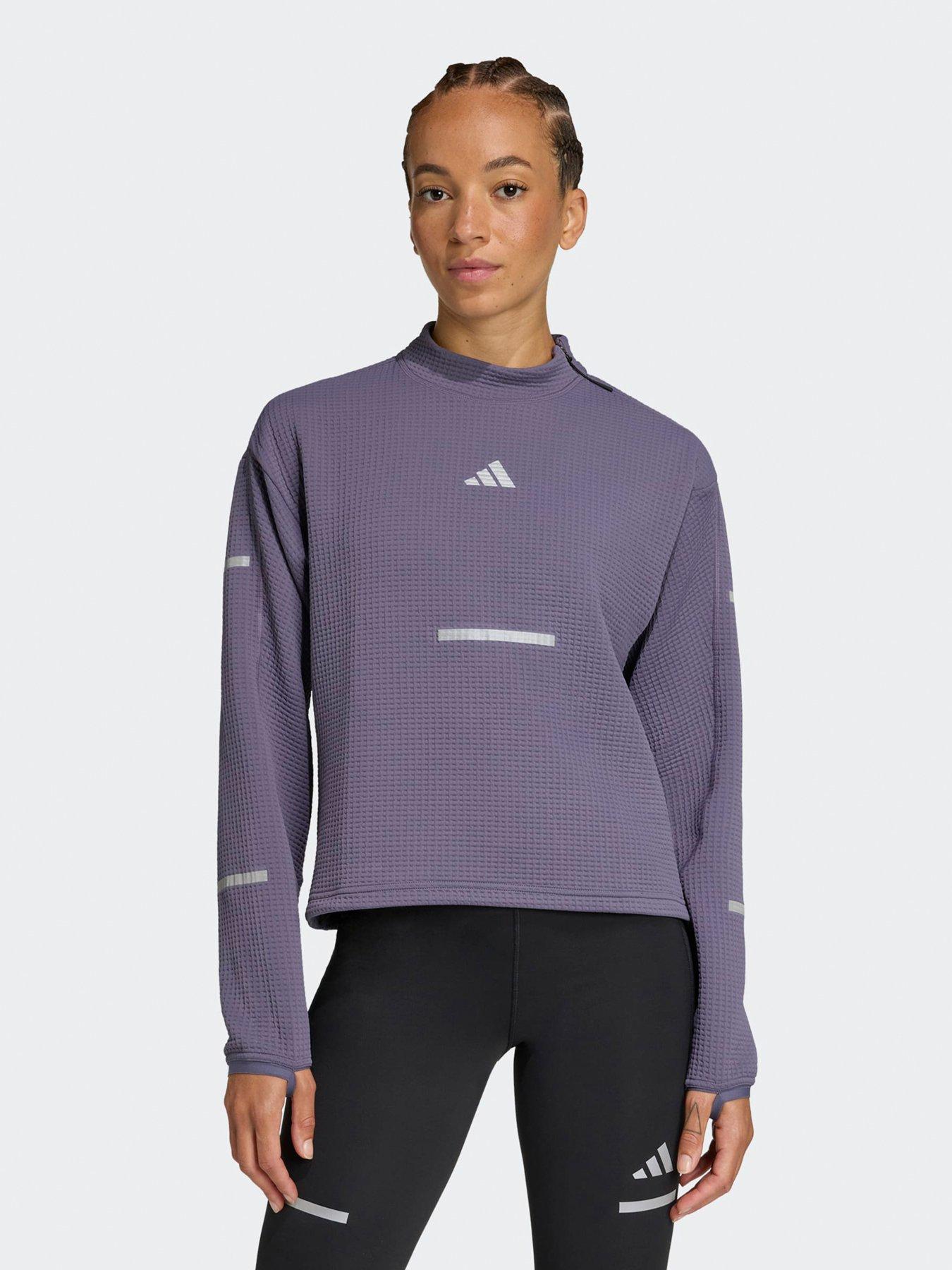 Image 1 of 5 of adidas Womens Running Adi365 Winter Crew Sweat - Purple