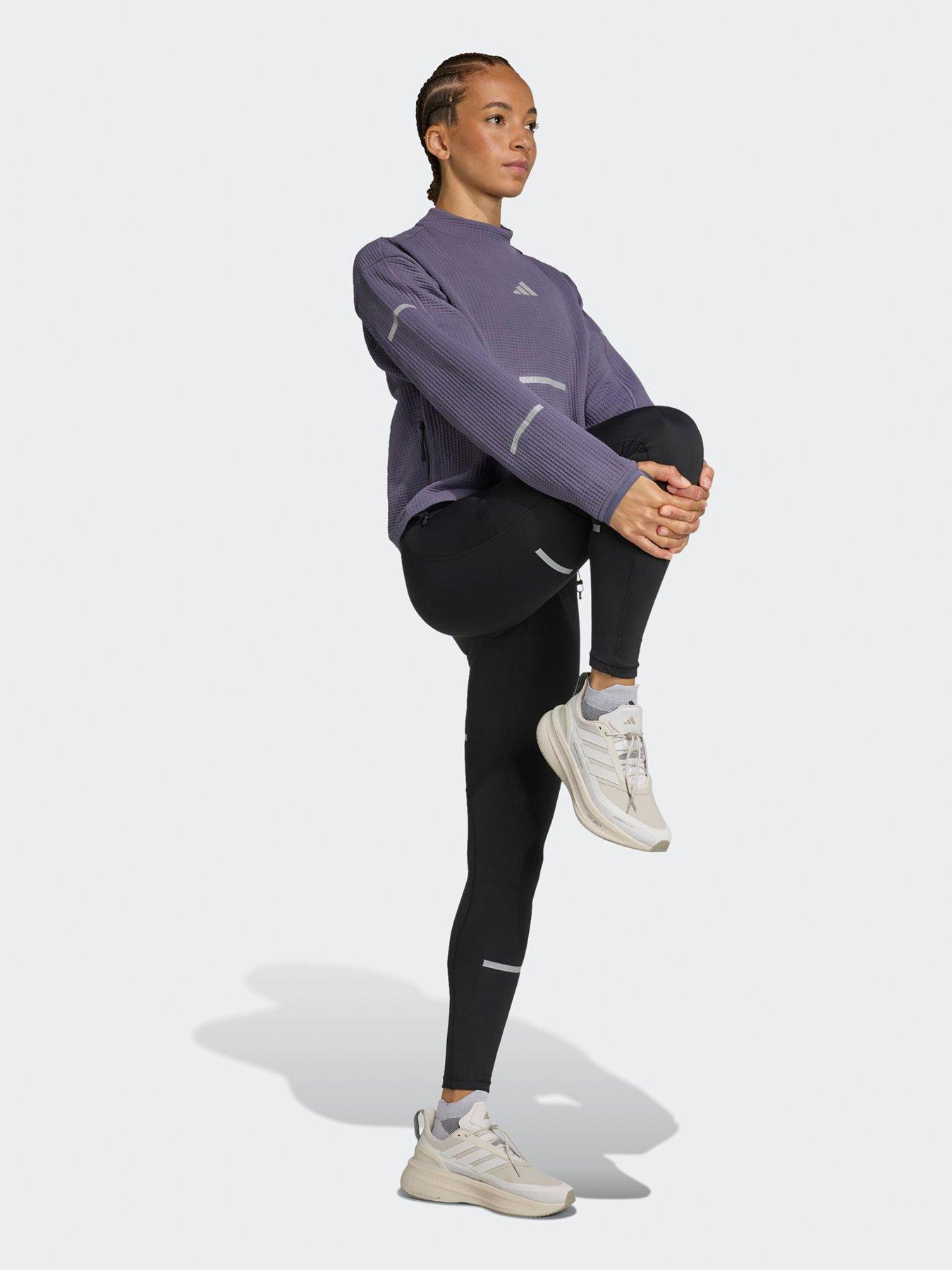 Image 3 of 5 of adidas Womens Running Adi365 Winter Crew Sweat - Purple