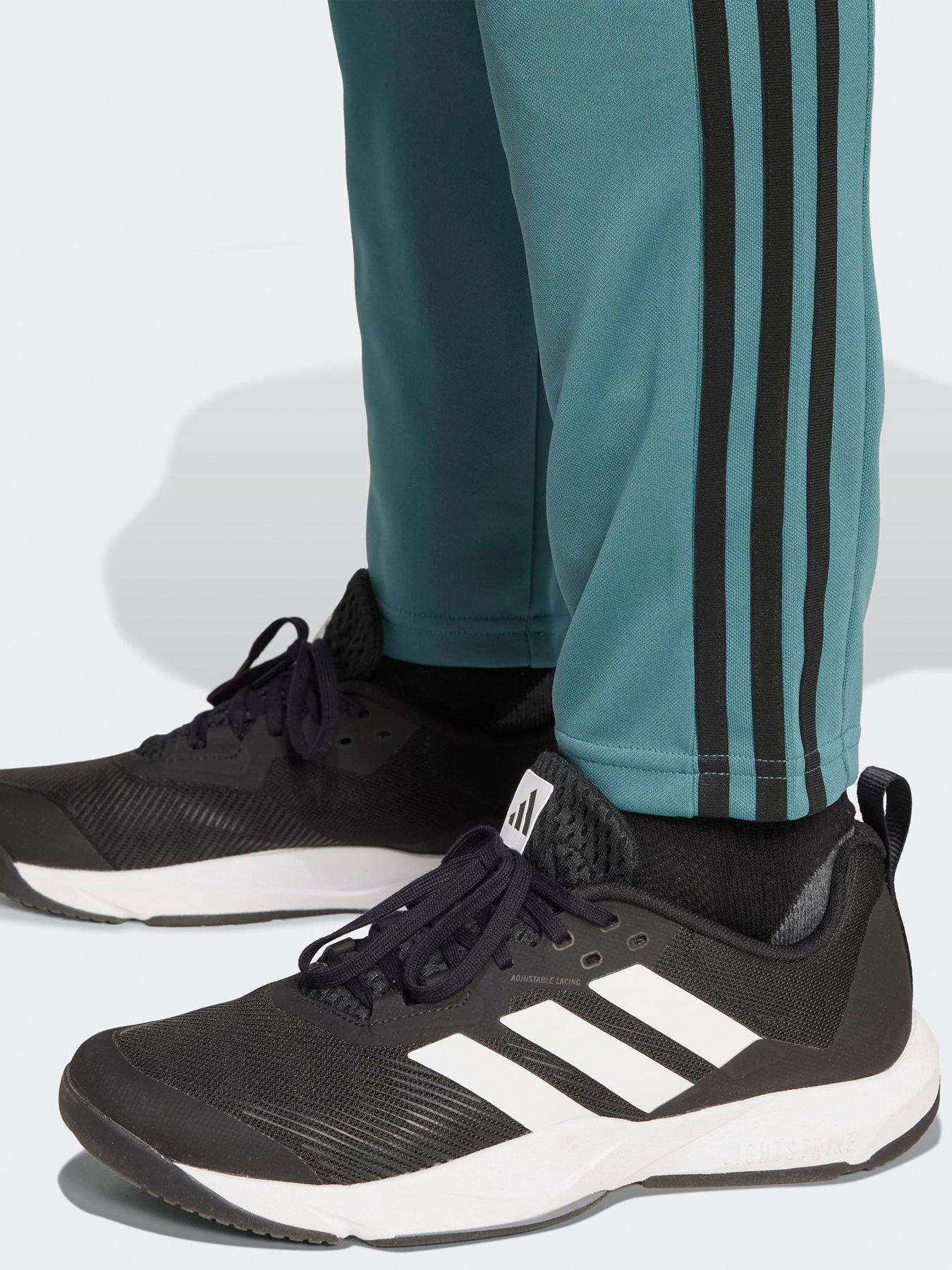 adidas-mens-training-essentials-base-3-stripe-pants-greenoutfit