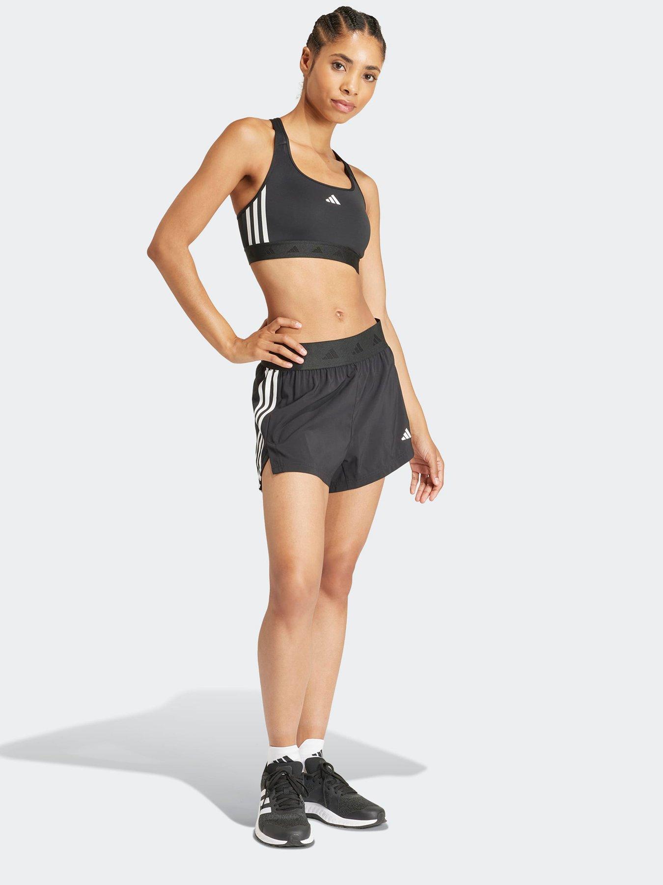 Image 3 of 5 of adidas Womens Training Hyperglam Woven Shorts - Black
